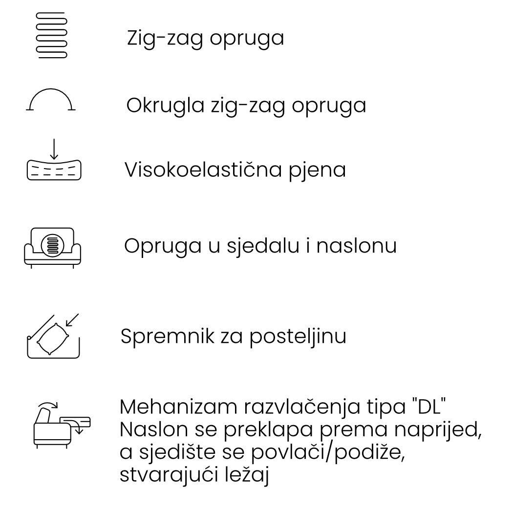 Sofa Modo, 236x97cm, Material: Auswahl möglich