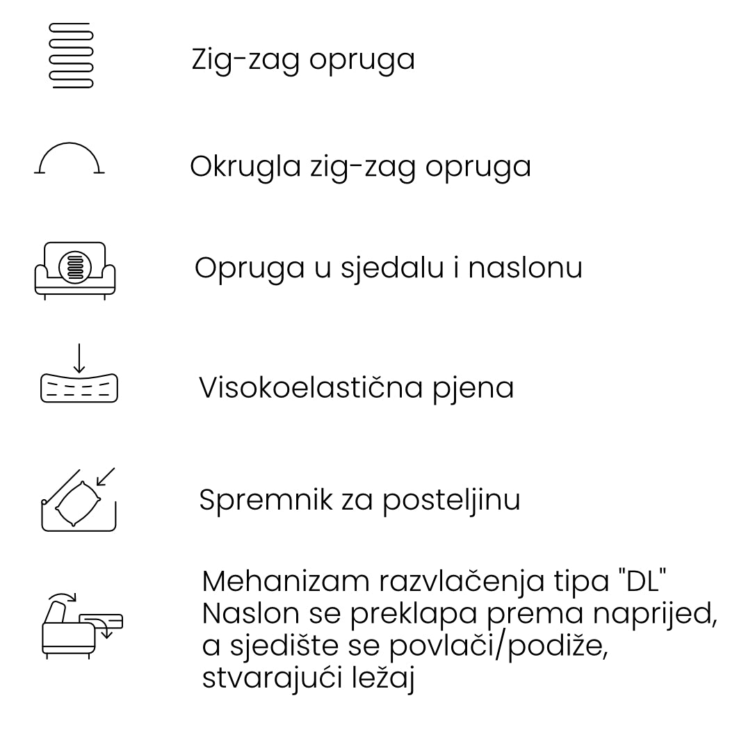 Monsoon Sofa 259x120cm, Material: Auswahl möglich