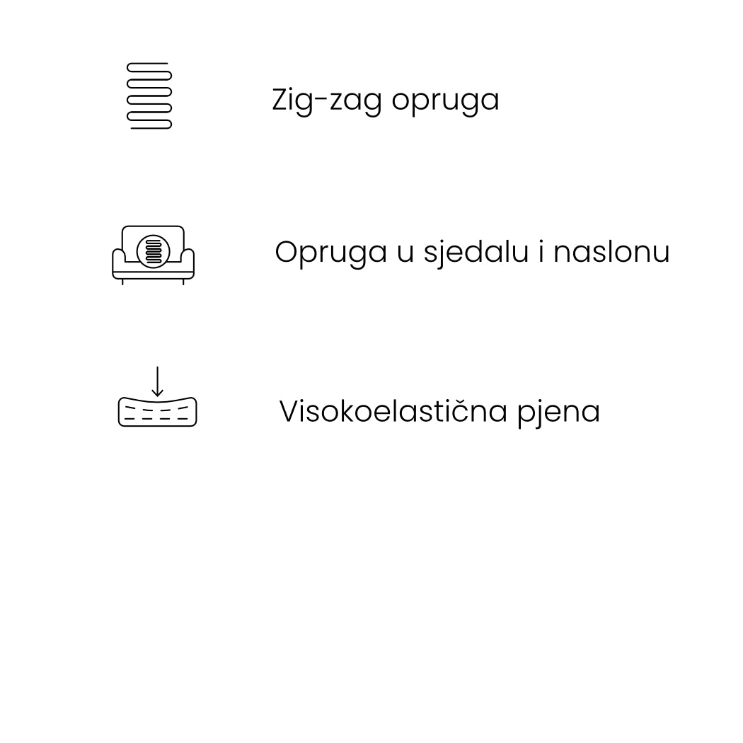 Sofa Monza 208x101cm, Material: Auswahl möglich