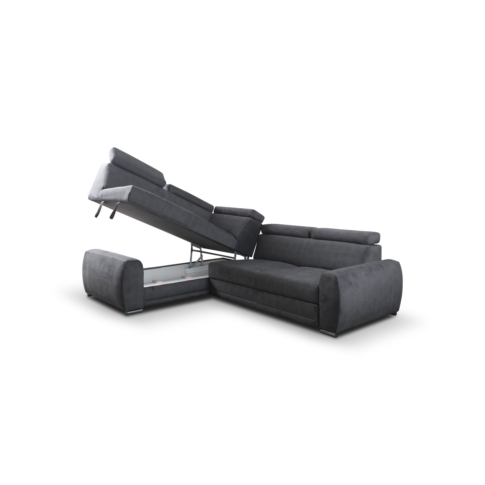 Ecksofa Moon, 267x194cm, Material: Auswahl möglich