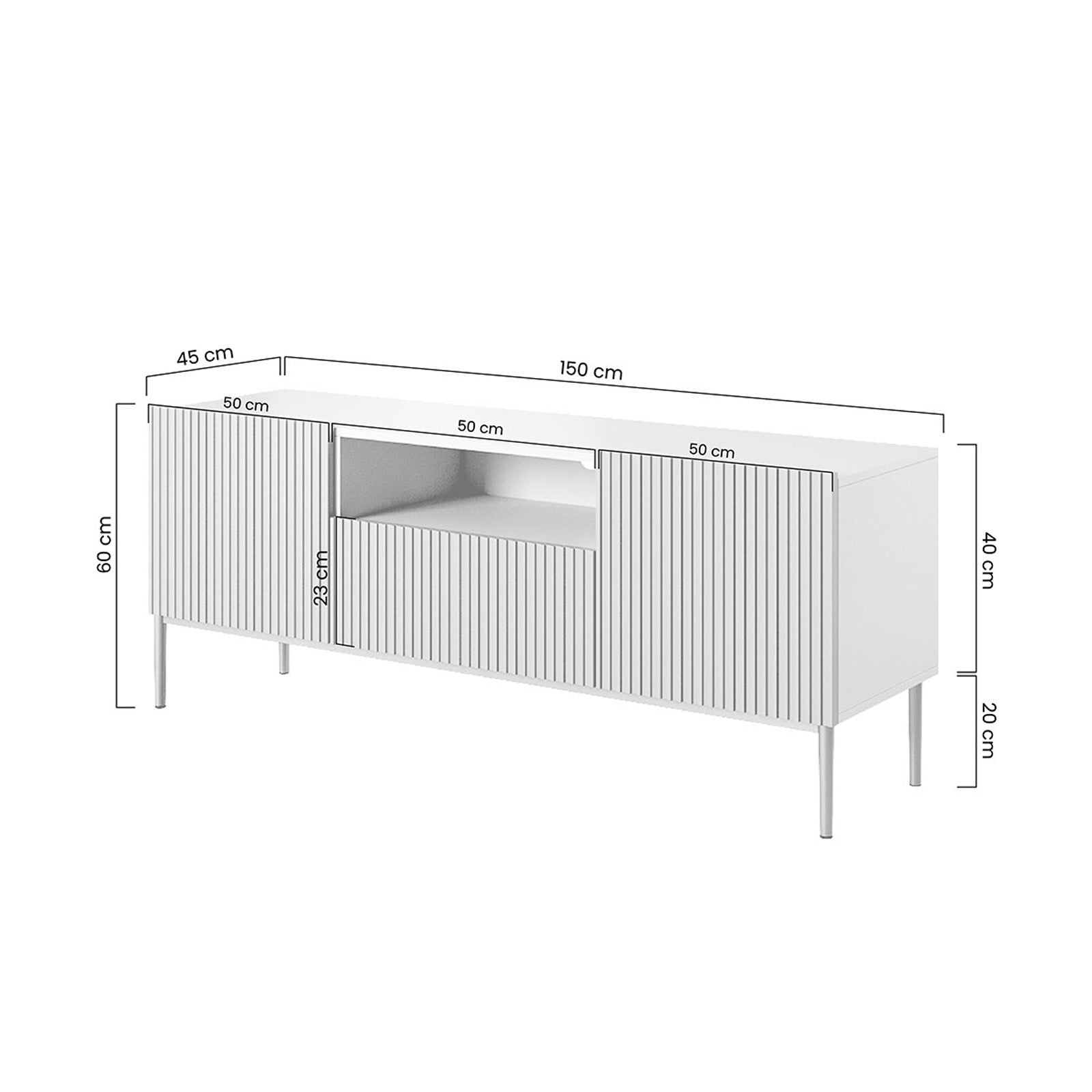 Kommode Nicole 150cm, Material: MDF