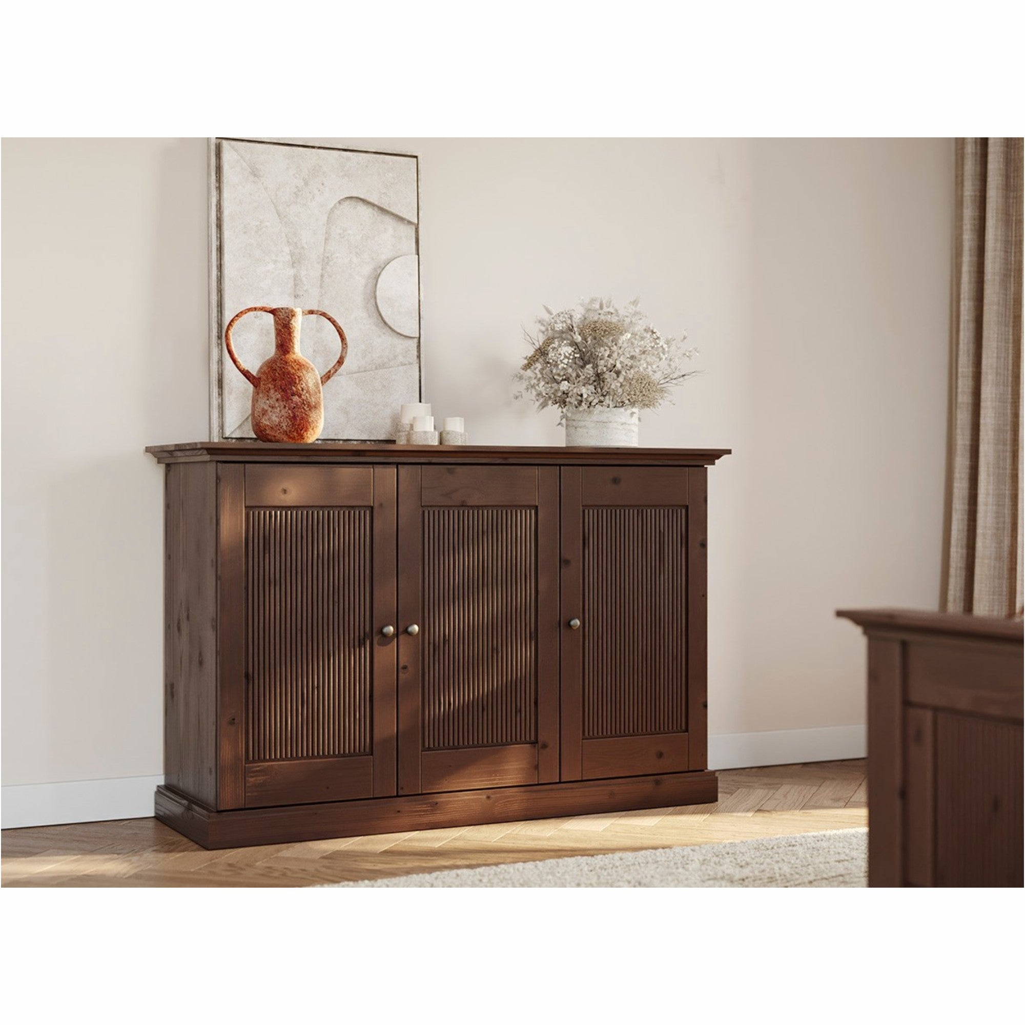 Kommode Rosella 141,7x45 cm, Material: Massiv Kiefernholz