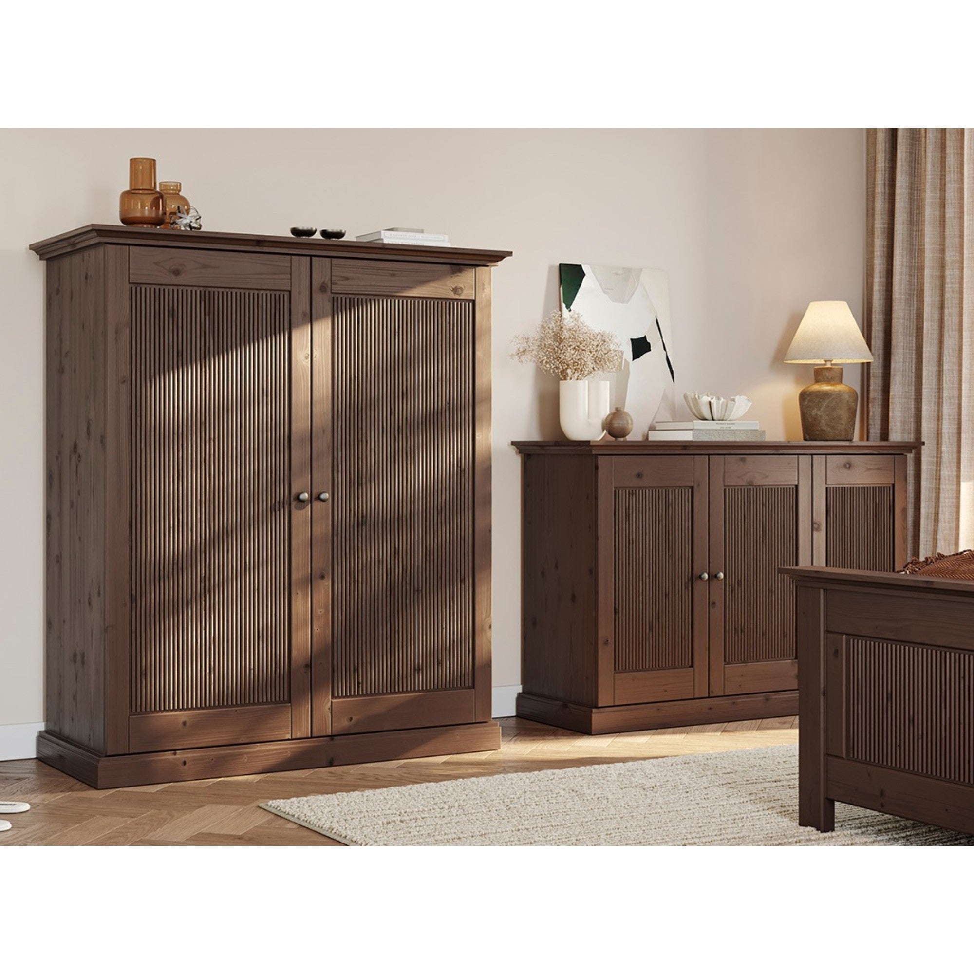 Kommode Rosella 129x54 cm, Material: Massiv Kiefernholz