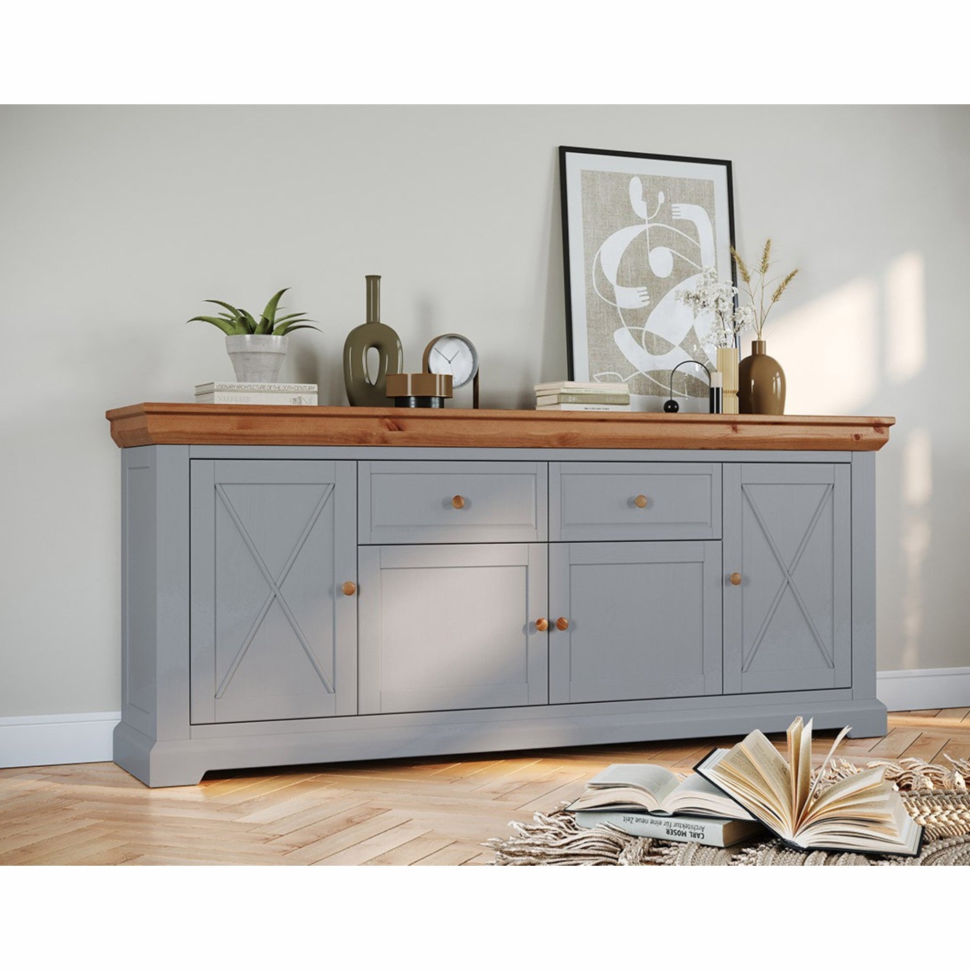 Kommode Marone 84,6x41,2 cm, Material: Massives Kiefernholz