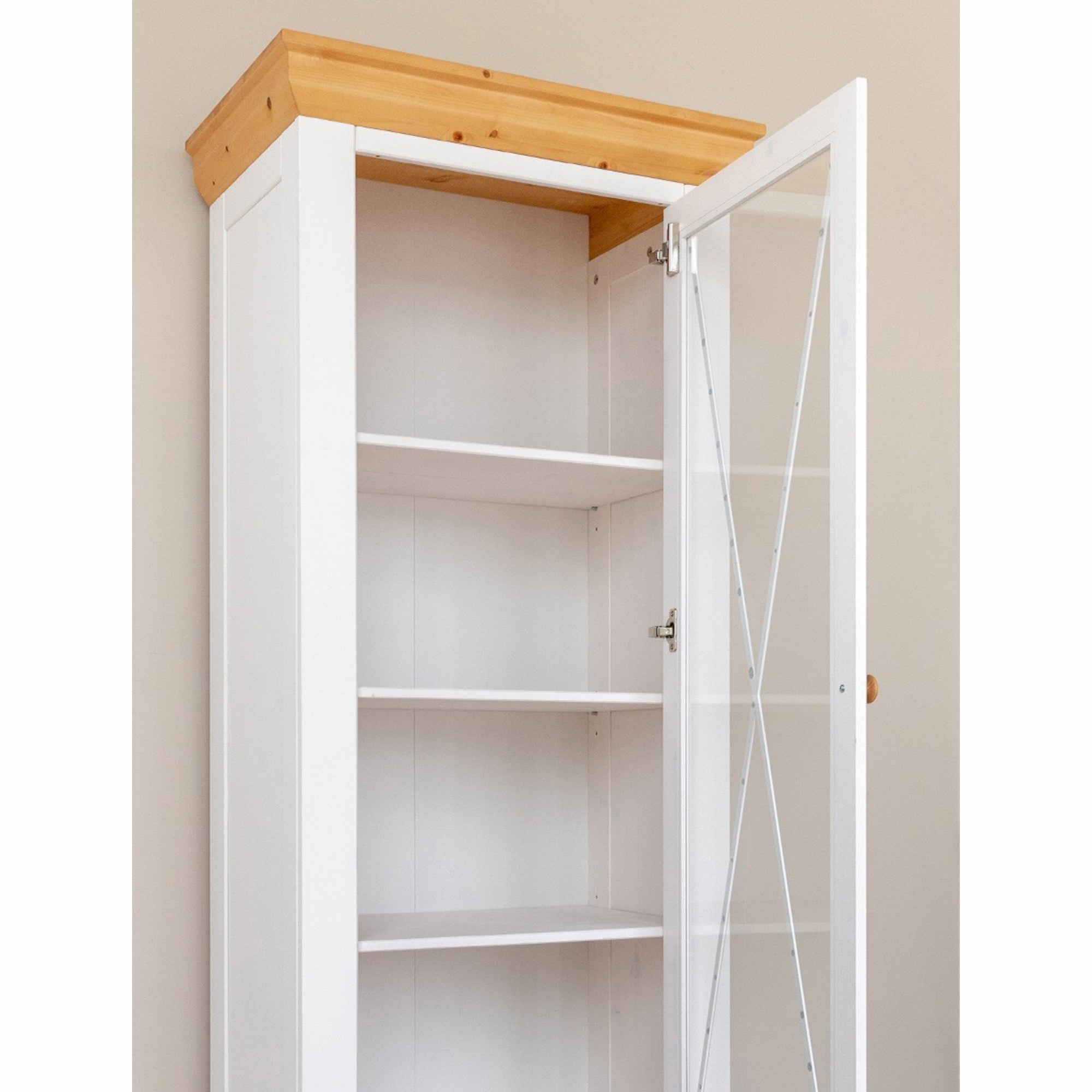 Vitrine Marone 41,2x199,7 cm, Material: Massives Kiefernholz