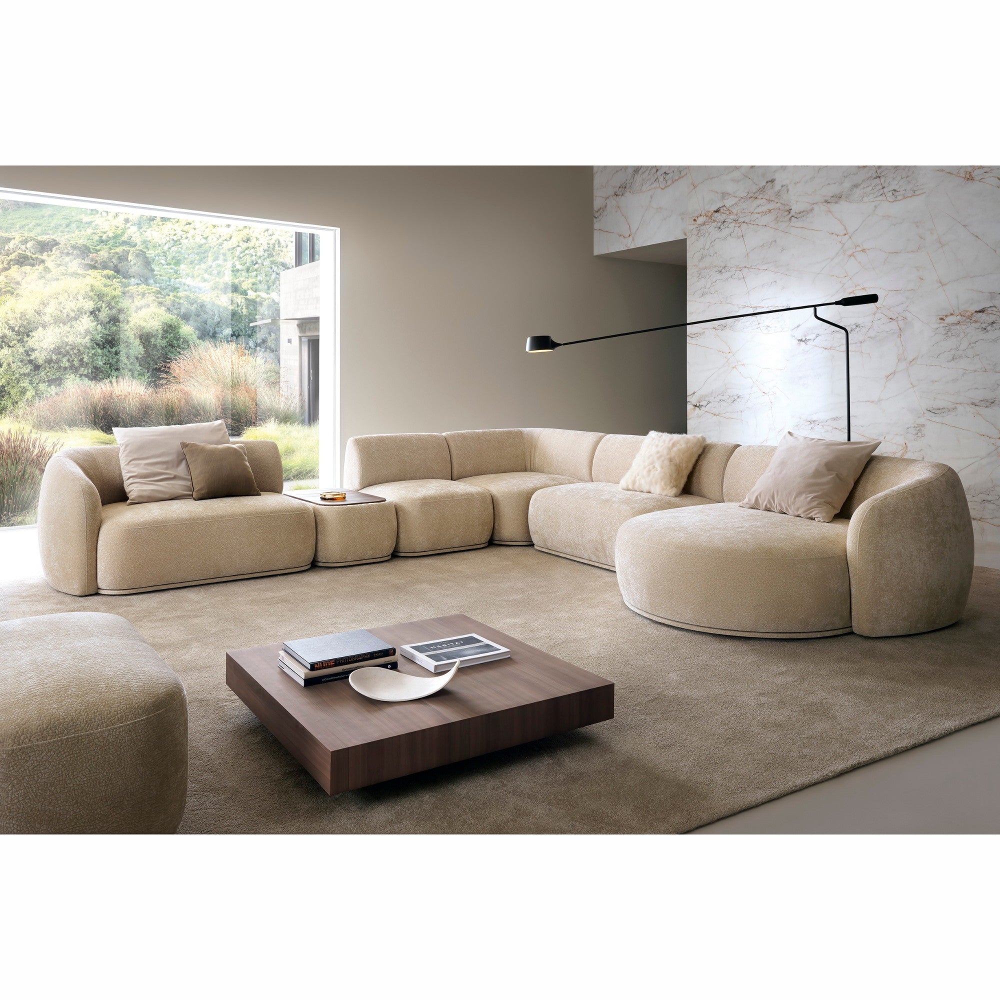 Modulares Sofa Nobo 308x147 cm, Material: Auswahlmöglichkeit
