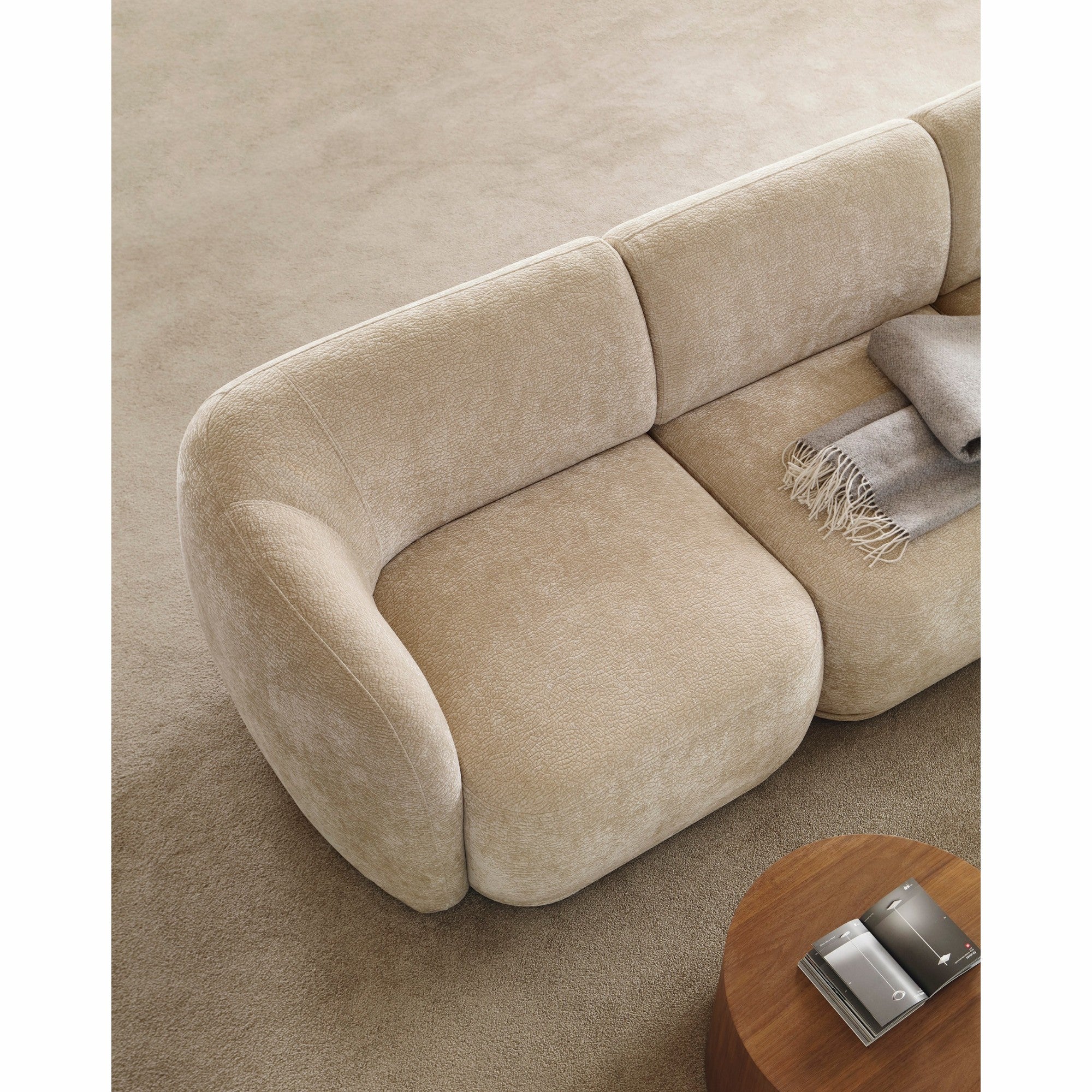 Modulares Sofa Nobo 308x147 cm, Material: Auswahlmöglichkeit