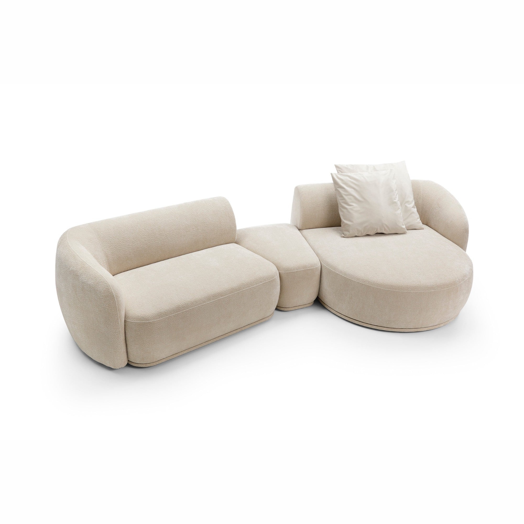 Modulares Sofa Nobo 357x147 cm, Material: Auswahlmöglichkeit