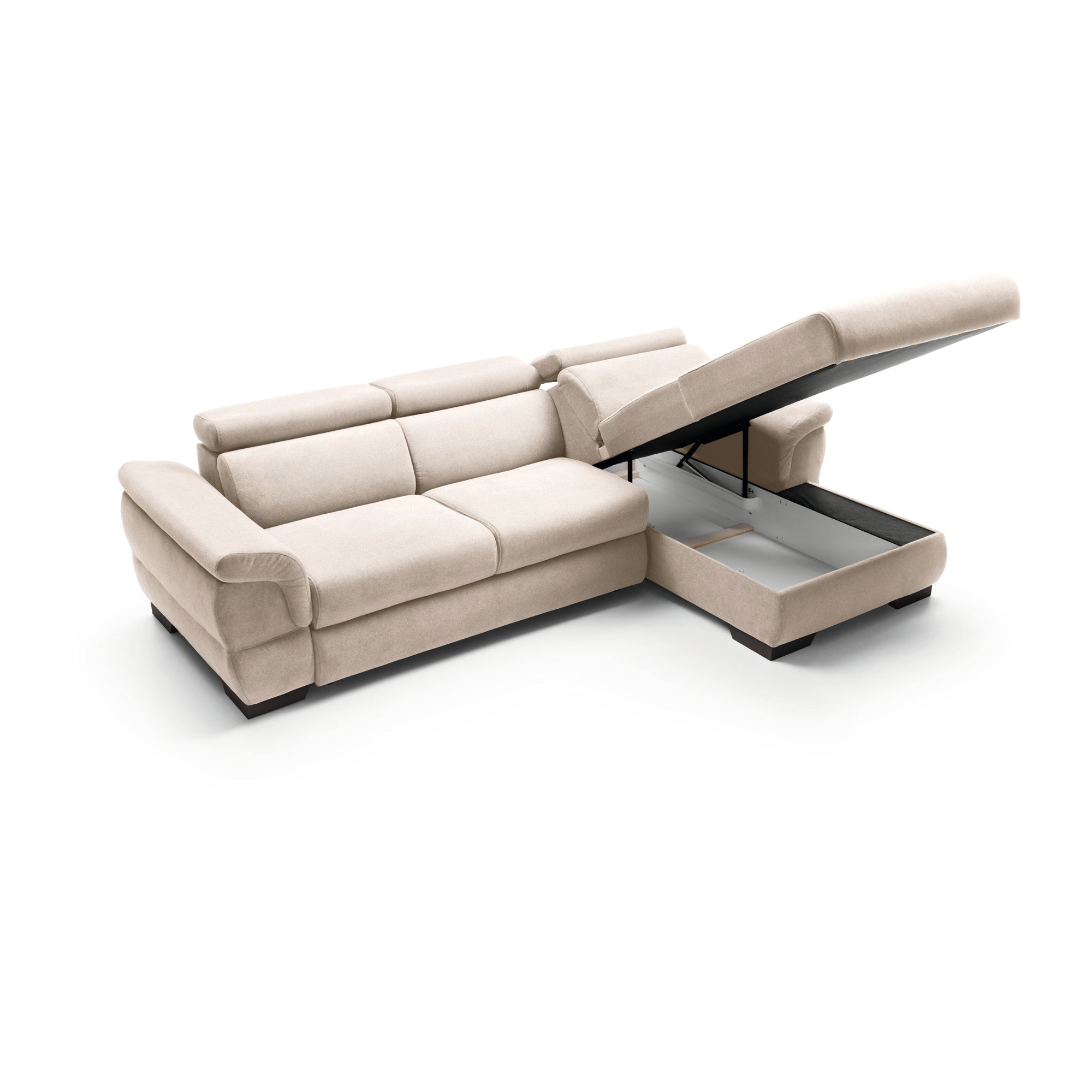 Ecksofa Bolzano 276x175cm, Material: Auswahl möglich