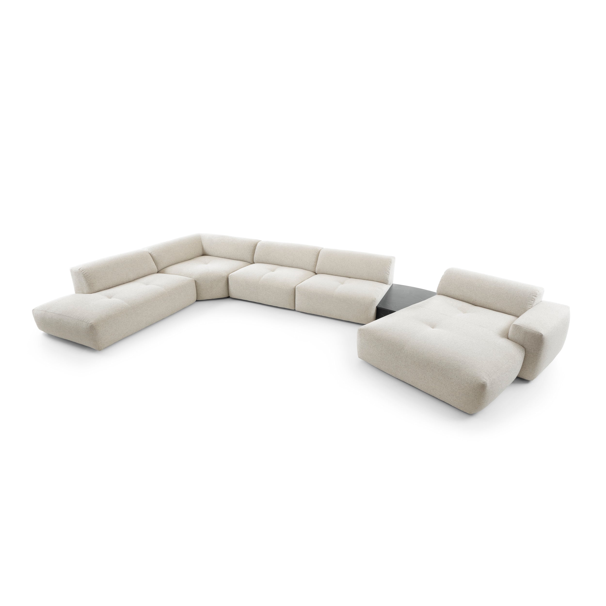 Ecksofa Calm 519x280cm, Material: Auswahl möglich