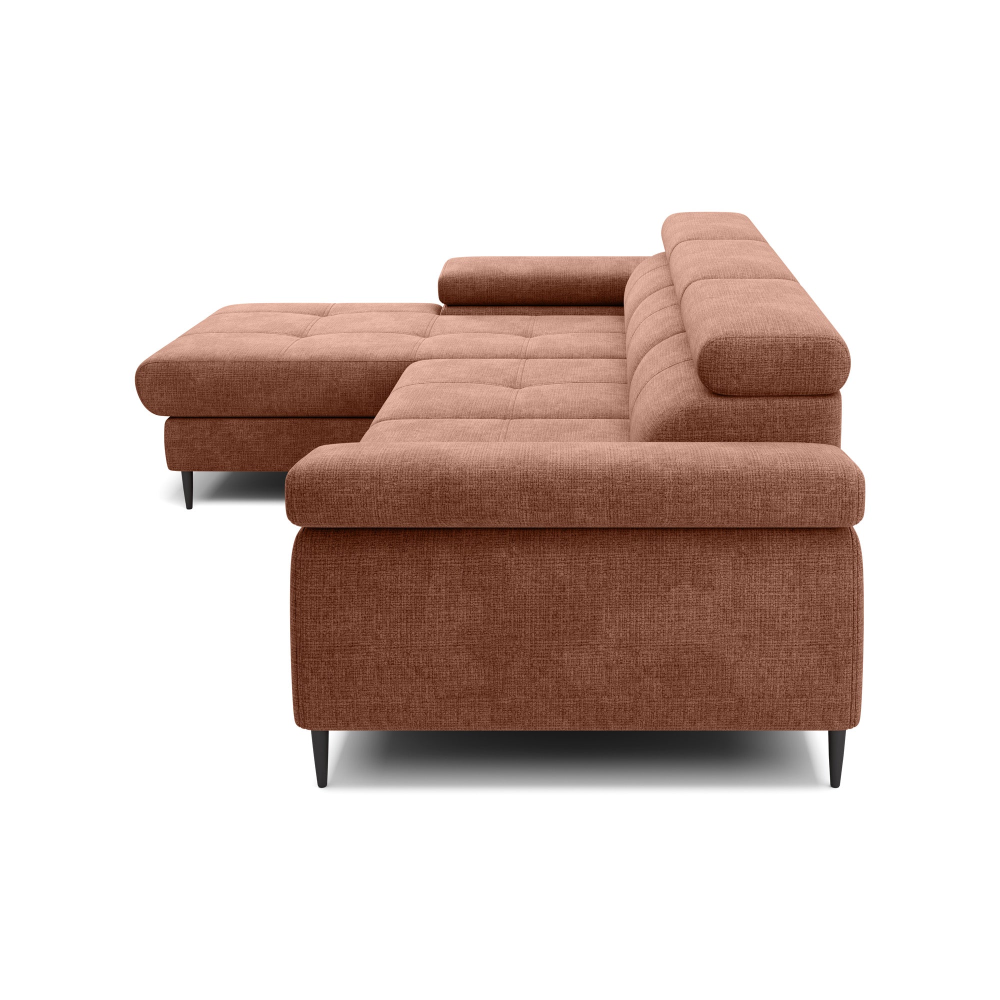 Ecksofa Cordoba I, 283x102cm, Material: Auswahl möglich