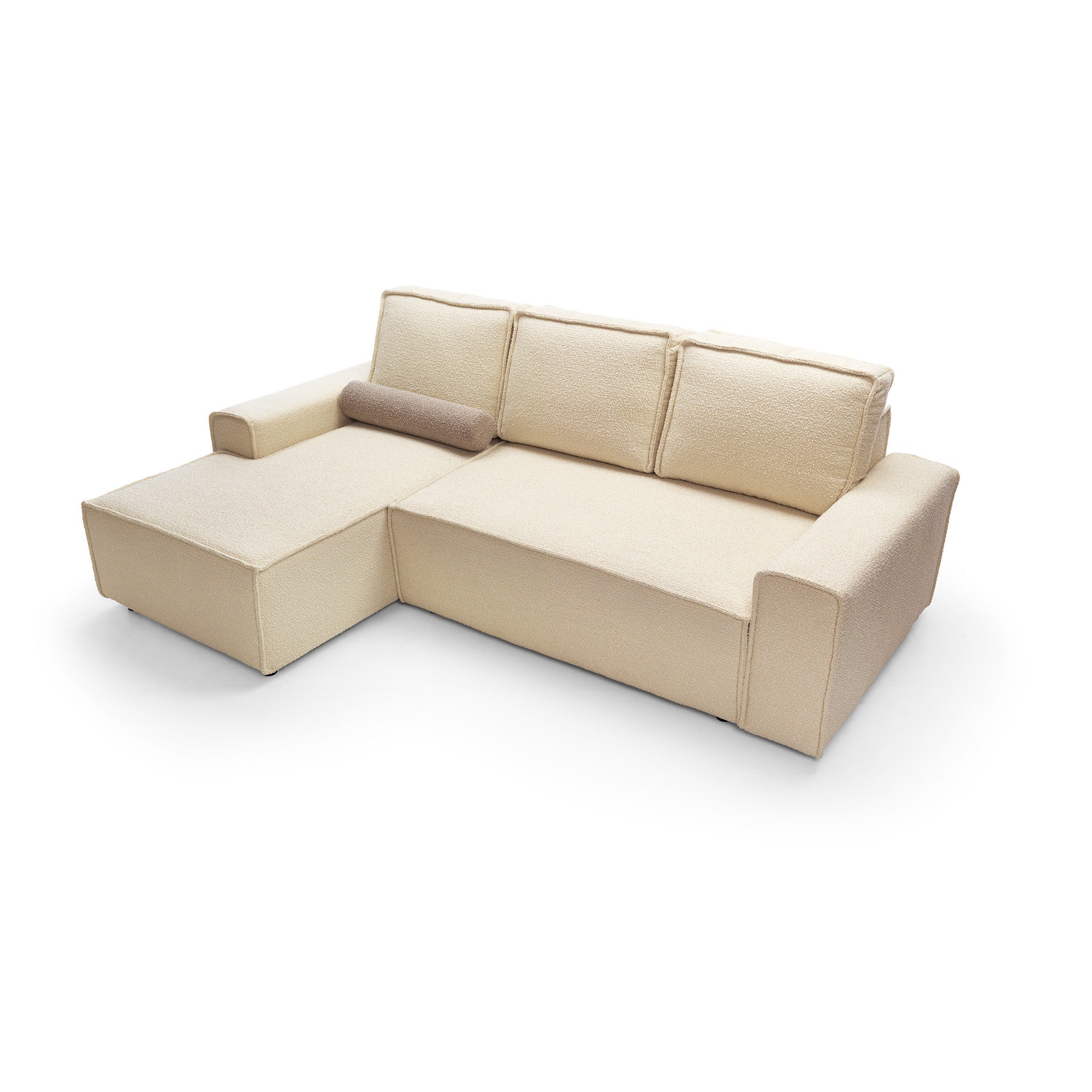 Ecksofa Domo 255x170cm, Material: Auswahl möglich