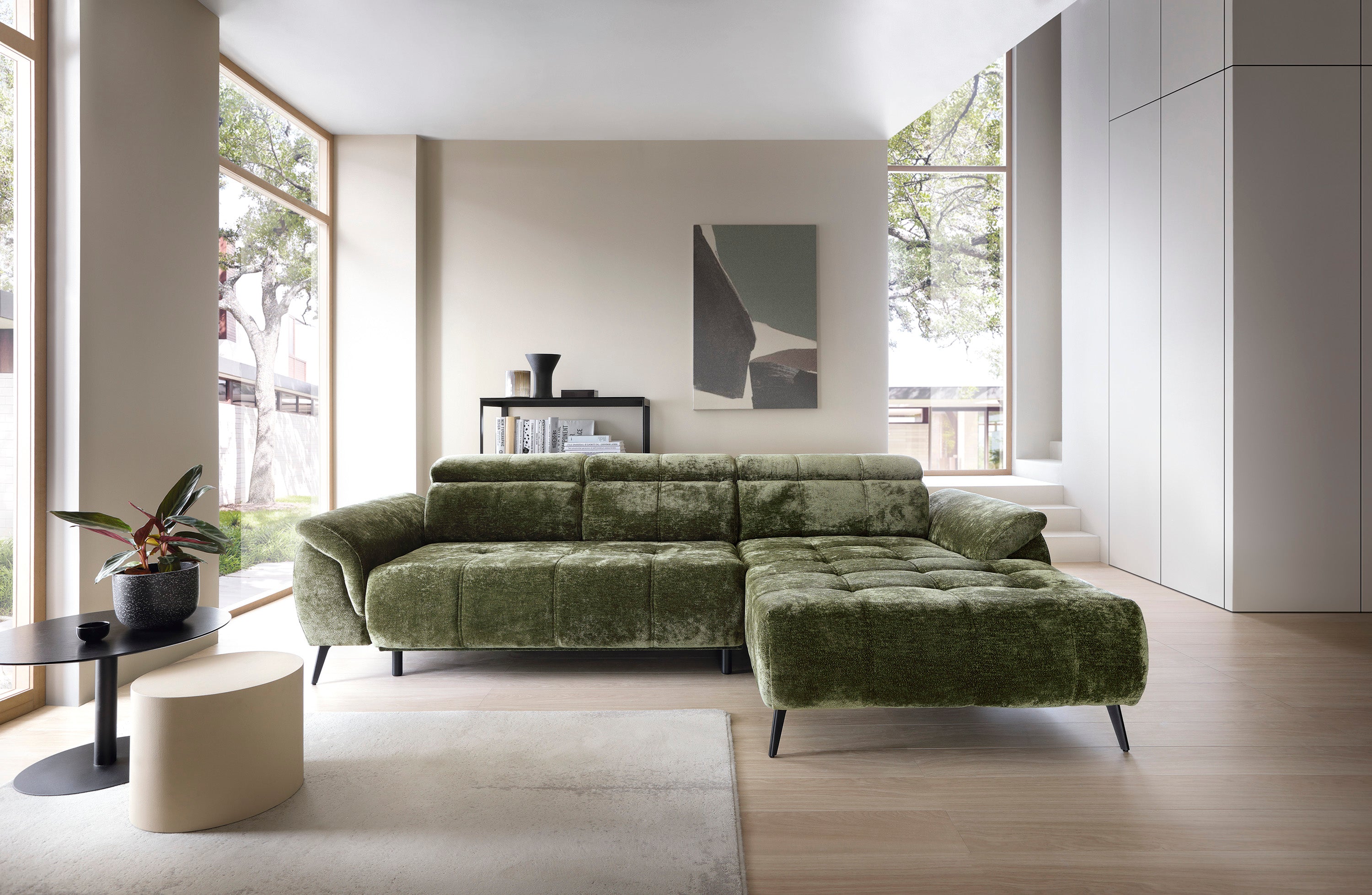 Eckgarnitur Genova I 286x184cm, Material: Materialauswahl