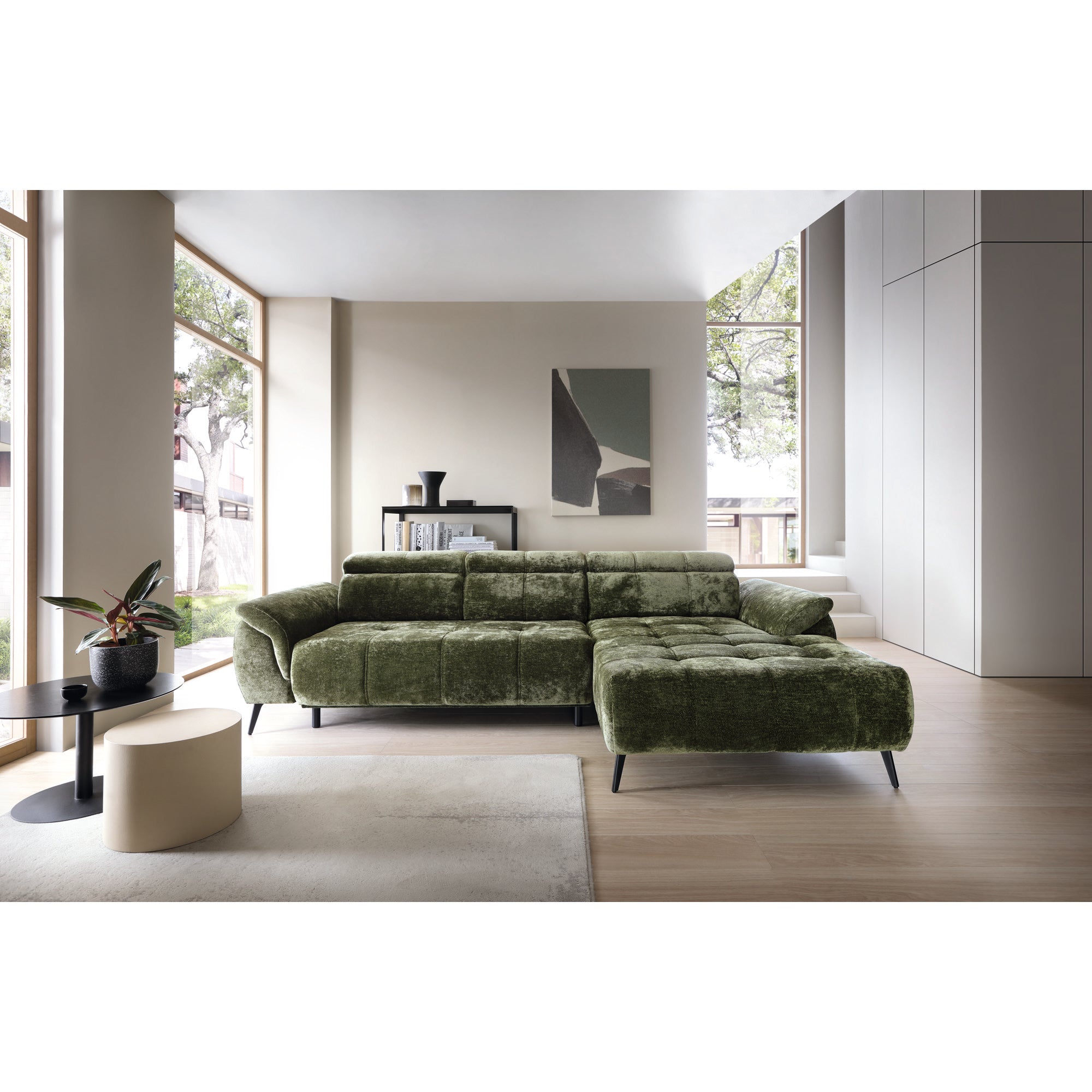 Eckgarnitur Genova I 286x184cm, Material: Materialauswahl