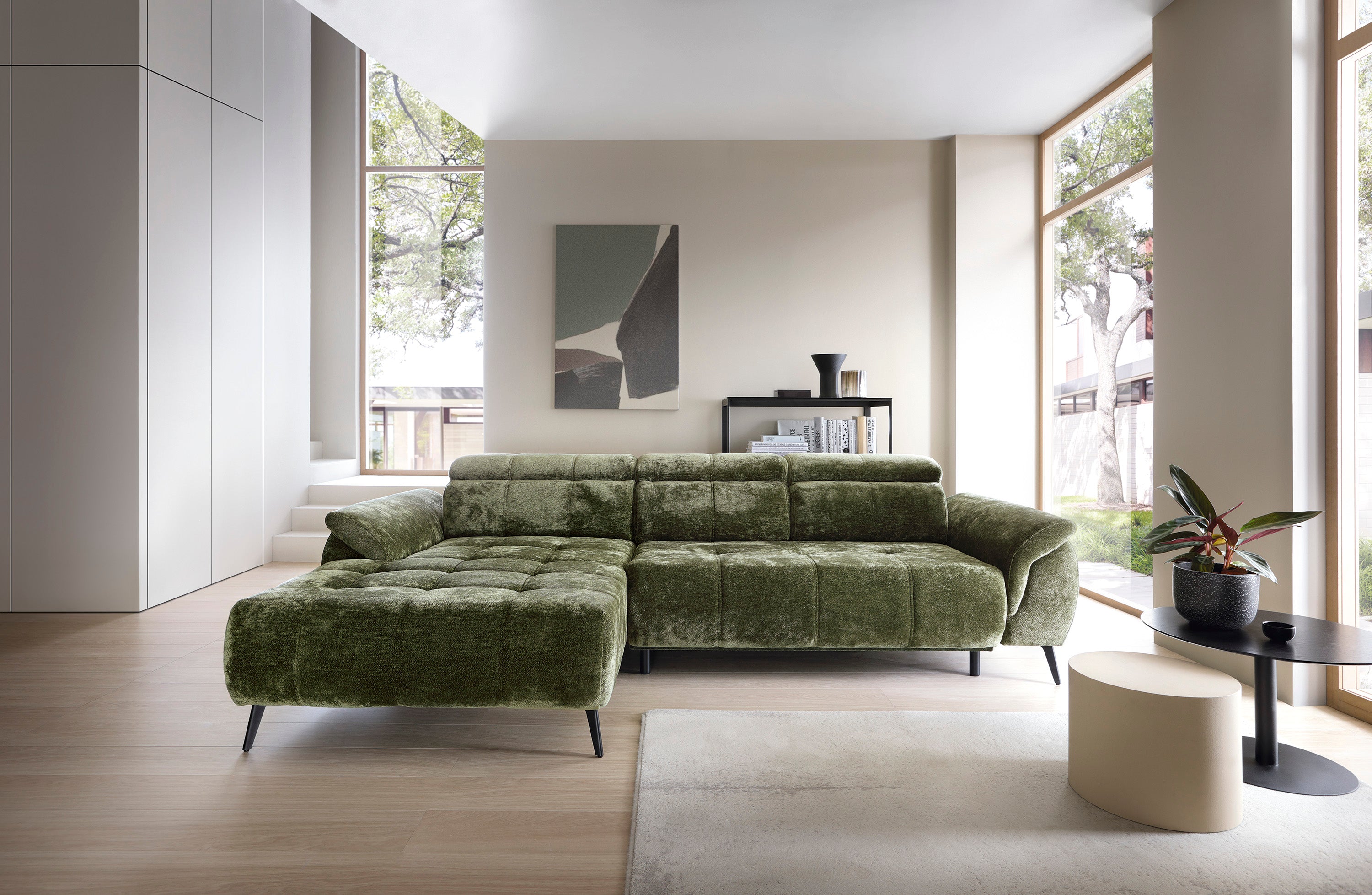 Eckgarnitur Genova I 286x184cm, Material: Materialauswahl