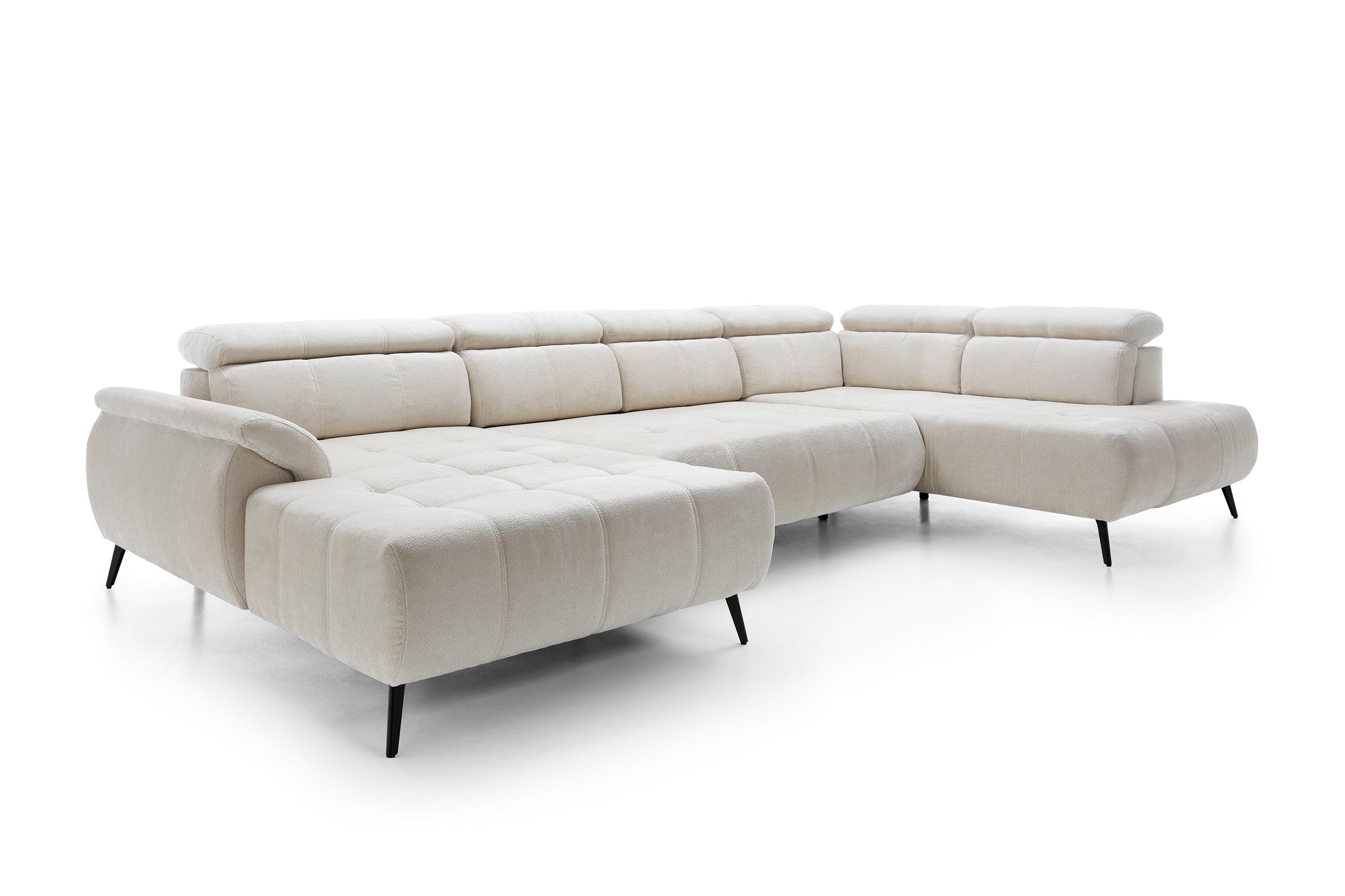 Eckgarnitur Genova III 375x208cm, Material: Materialauswahl