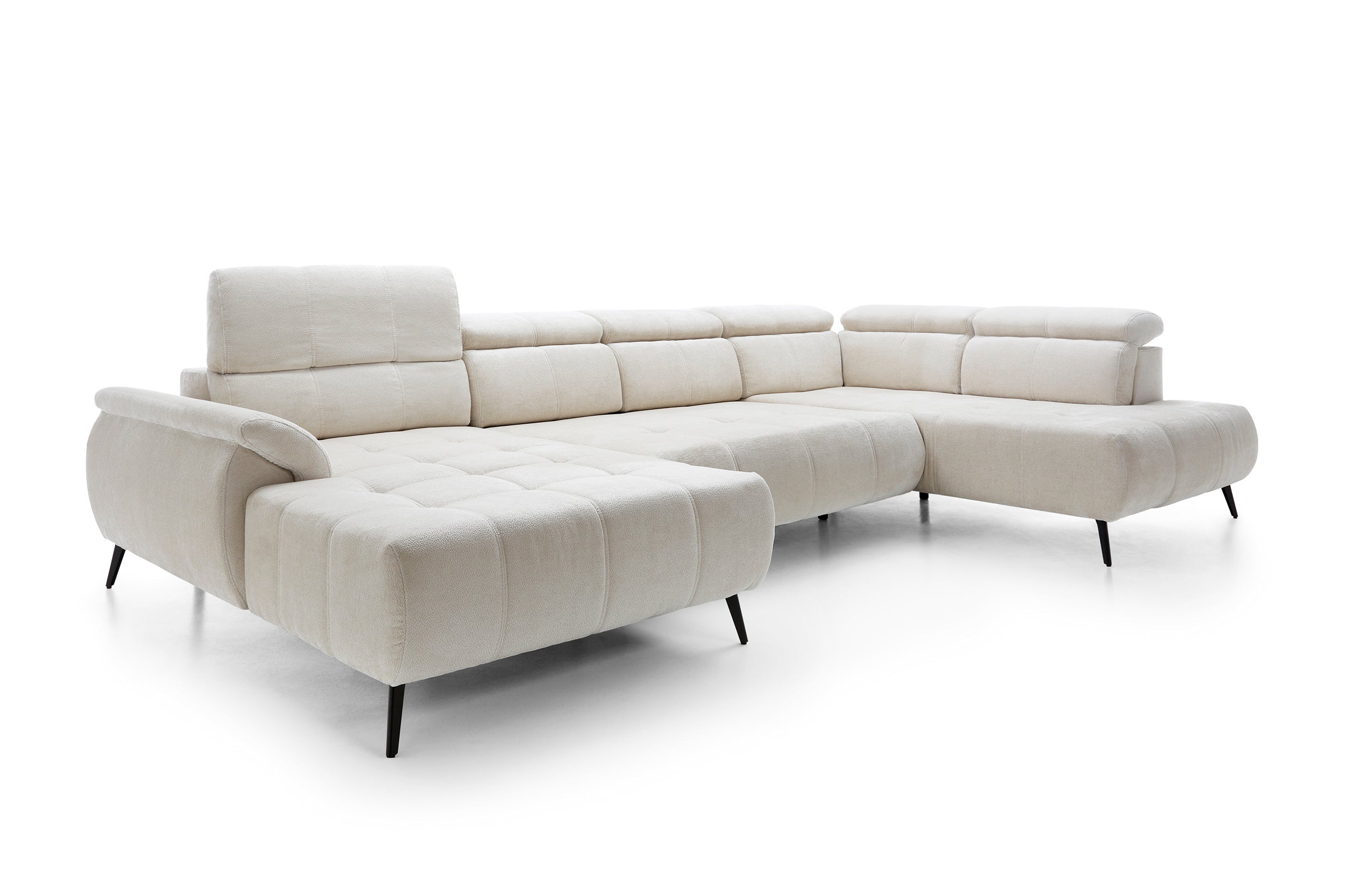 Eckgarnitur Genova III 375x208cm, Material: Materialauswahl
