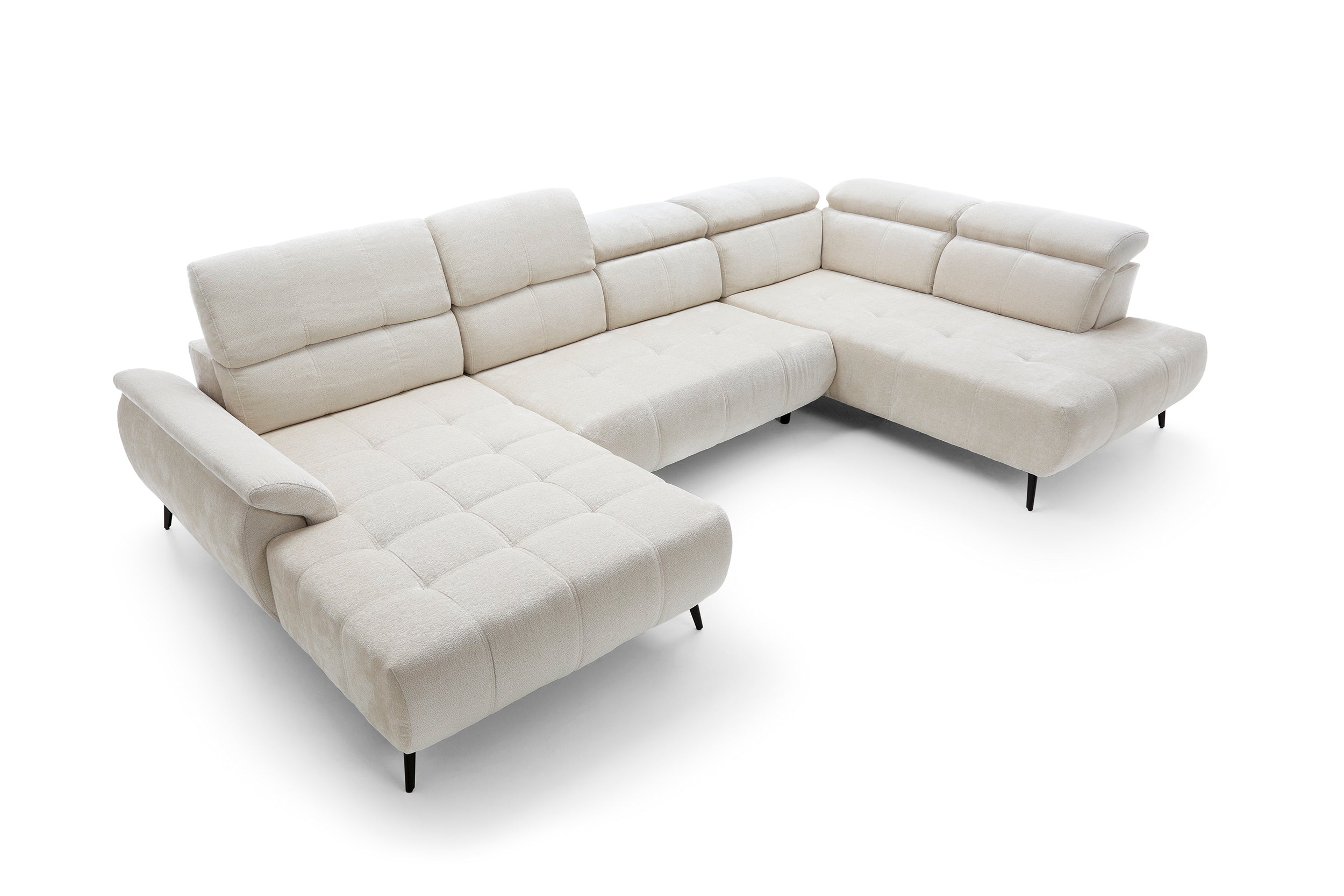 Eckgarnitur Genova III 375x208cm, Material: Materialauswahl