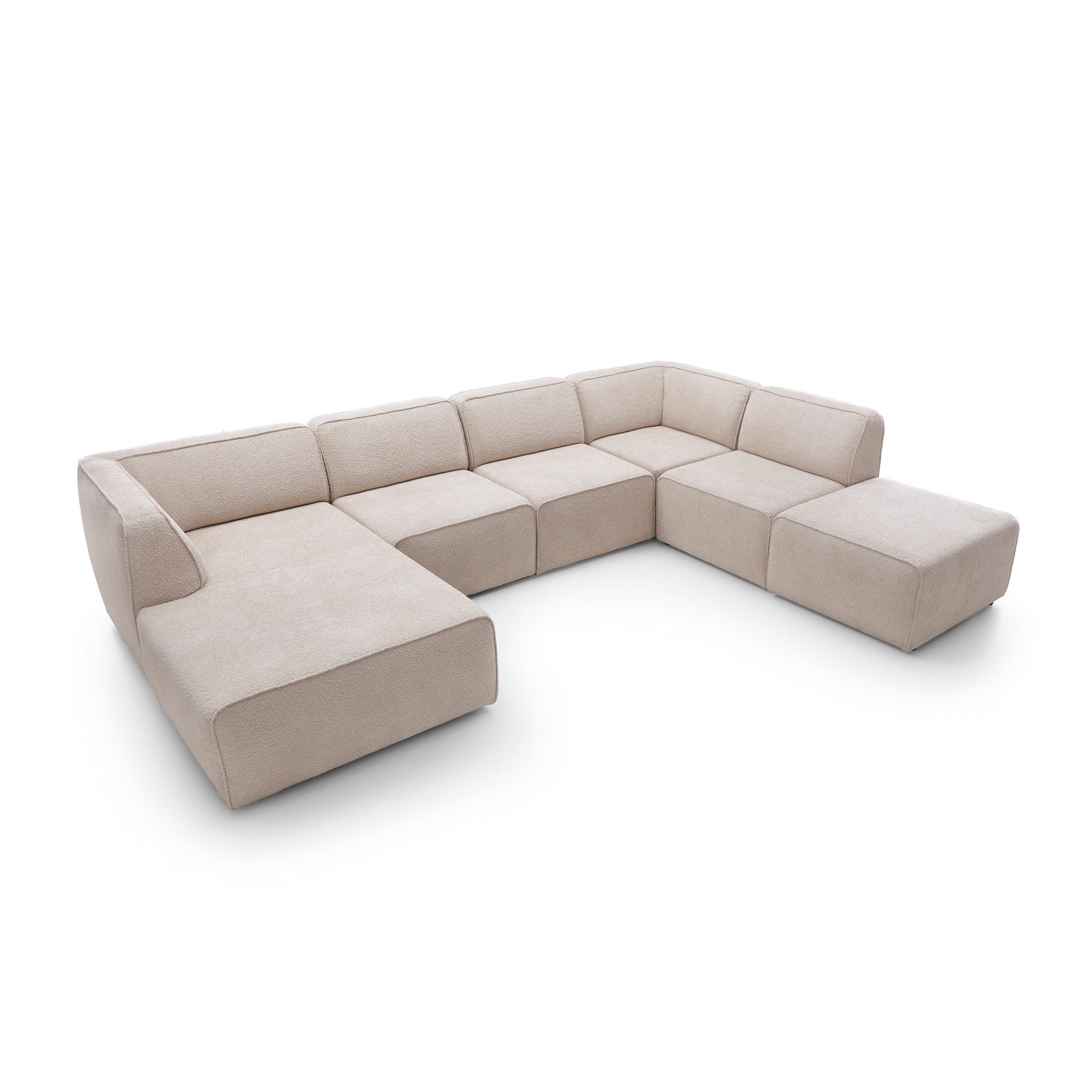 Modulares Ecksofa Hugg 343x242cm, Material: Material nach Wahl