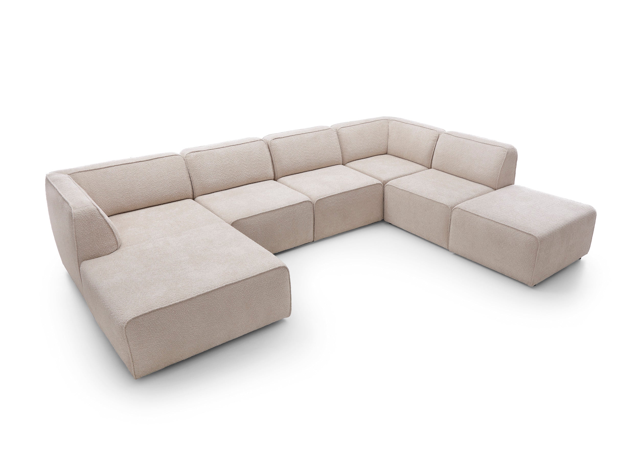 Modulares Ecksofa Hugg 343x242cm, Material: Material nach Wahl