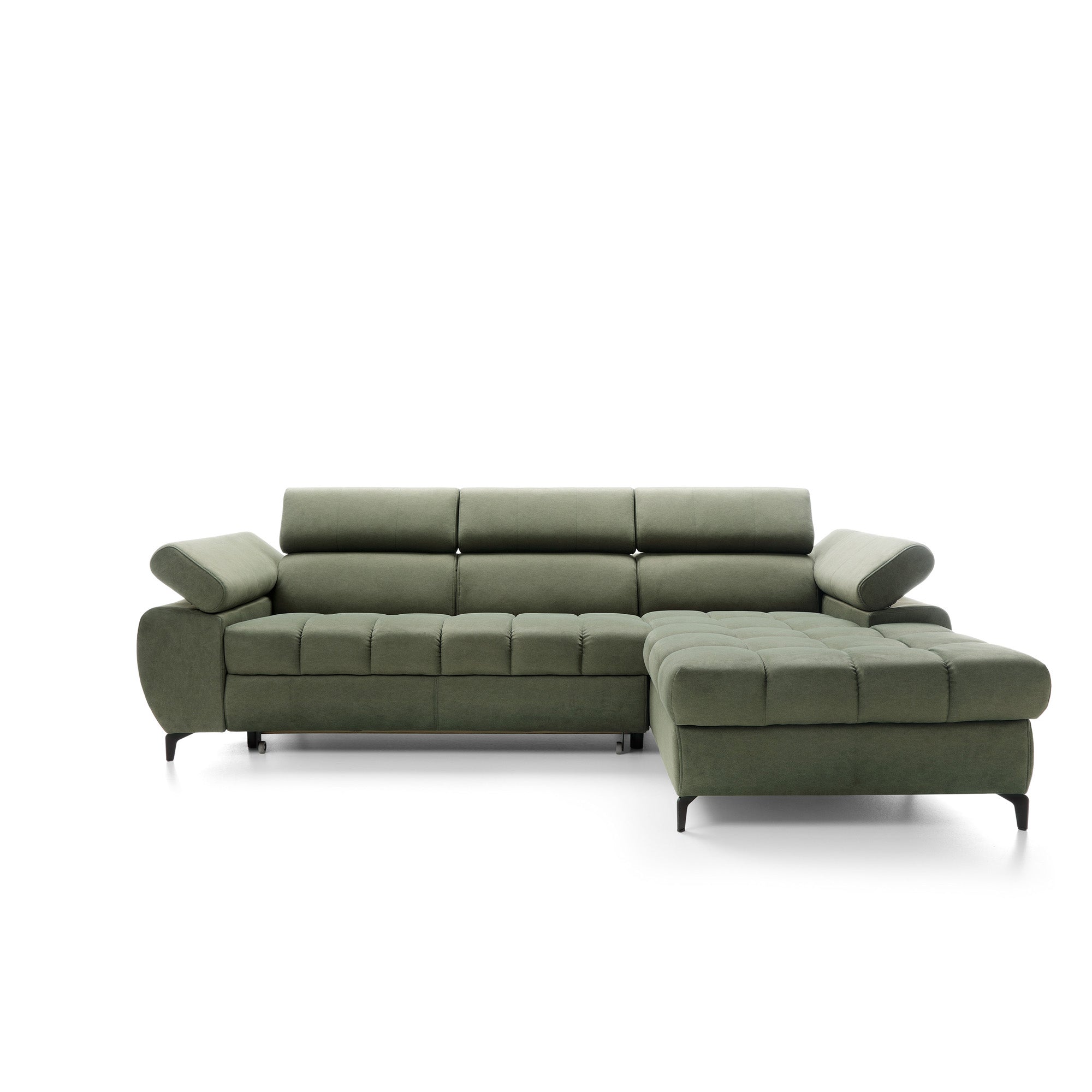 Ecksofa Lugano I, 276x174cm, Material: Auswahl möglich