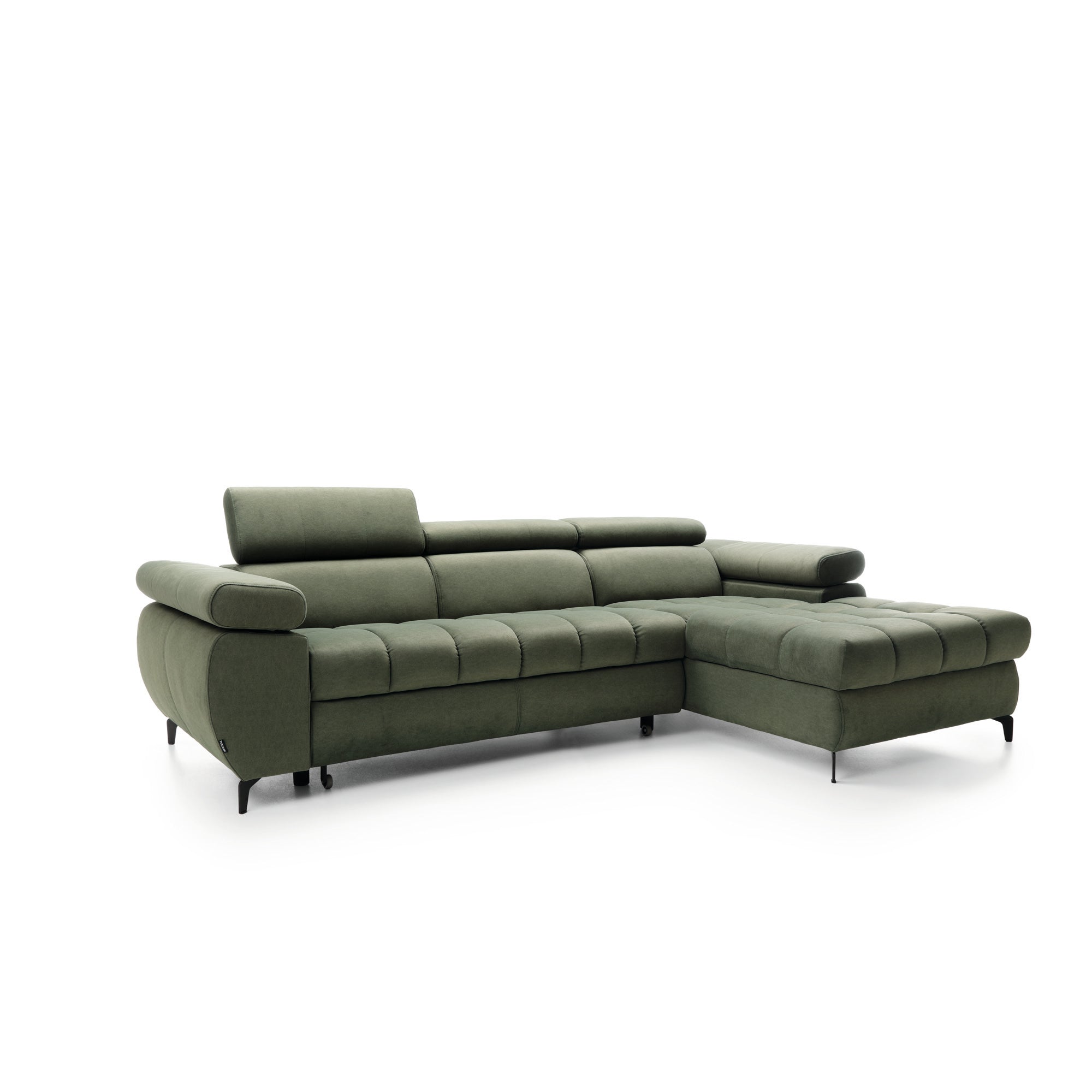 Ecksofa Lugano I, 276x174cm, Material: Auswahl möglich