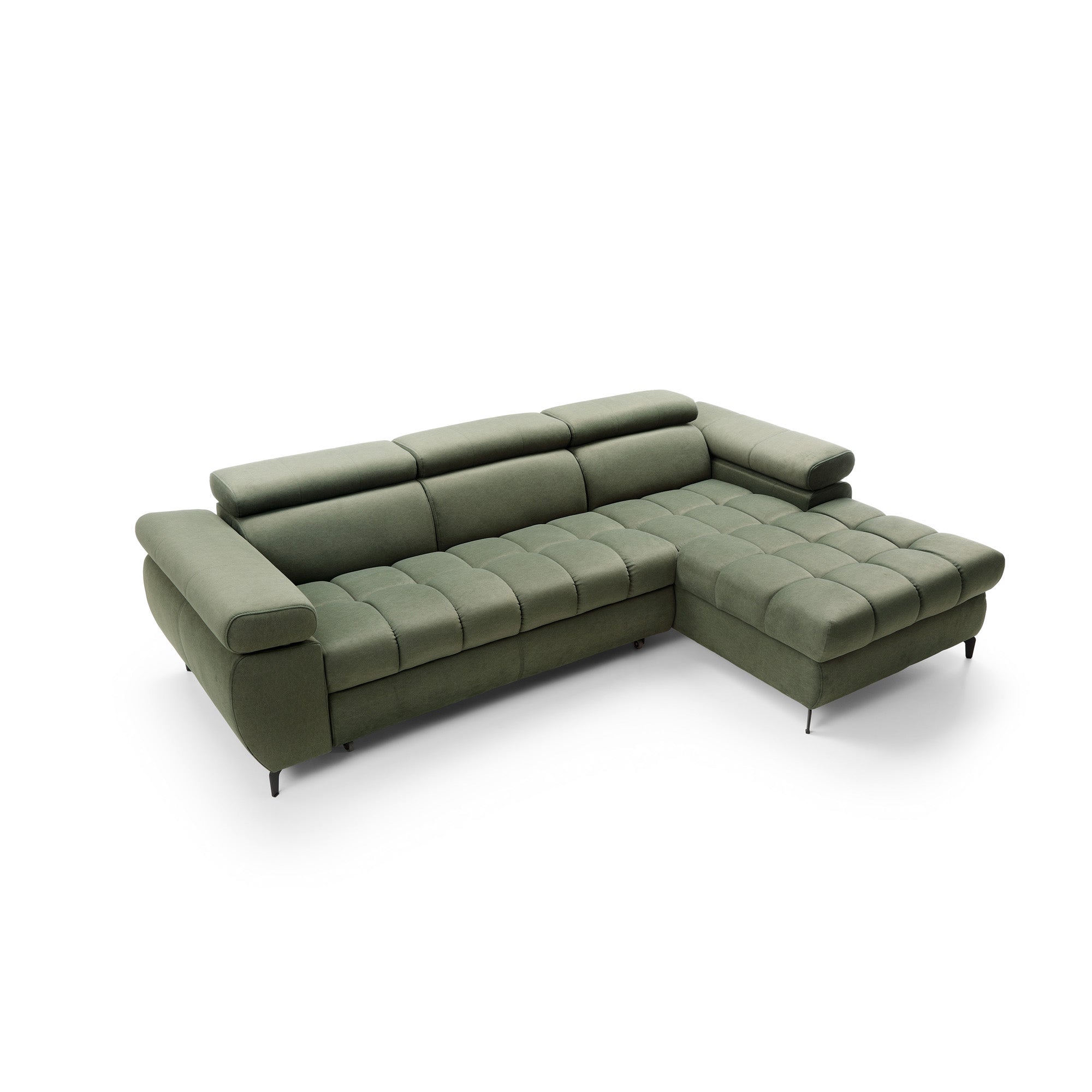 Ecksofa Lugano I, 276x174cm, Material: Auswahl möglich