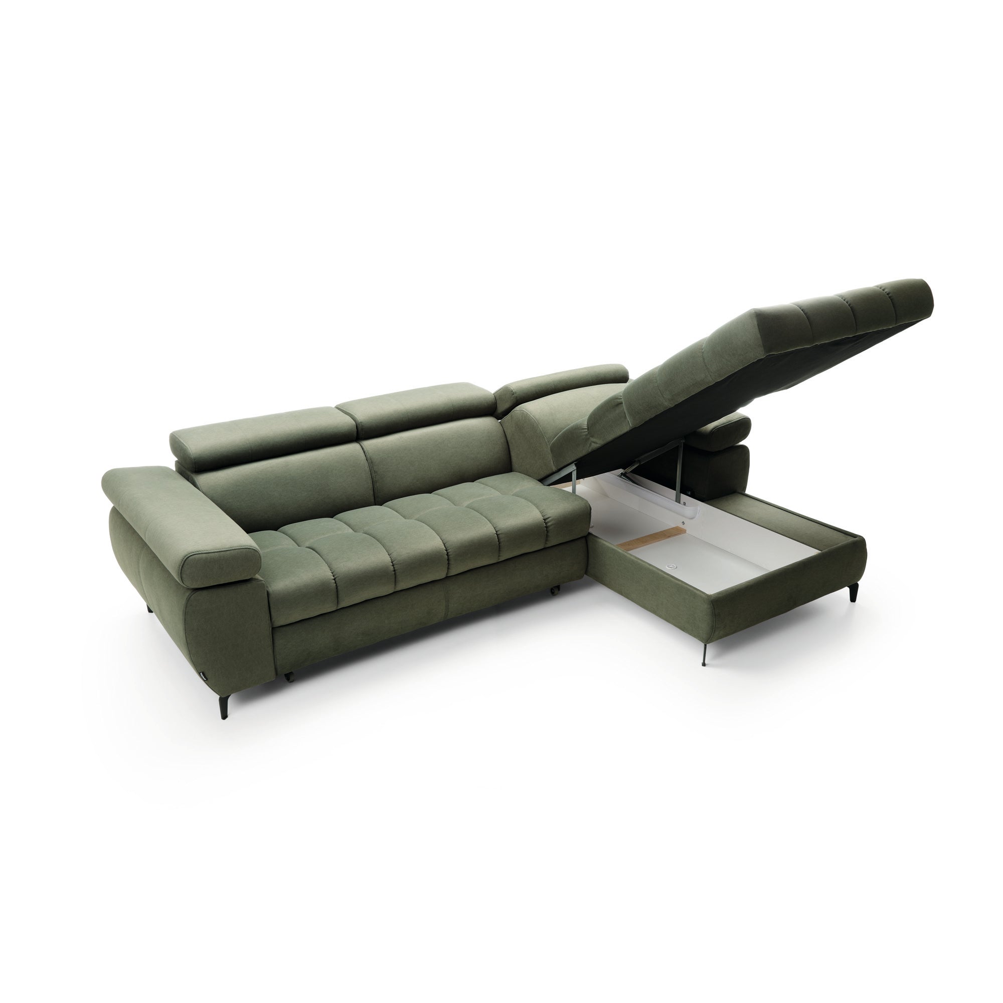 Ecksofa Lugano I, 276x174cm, Material: Auswahl möglich