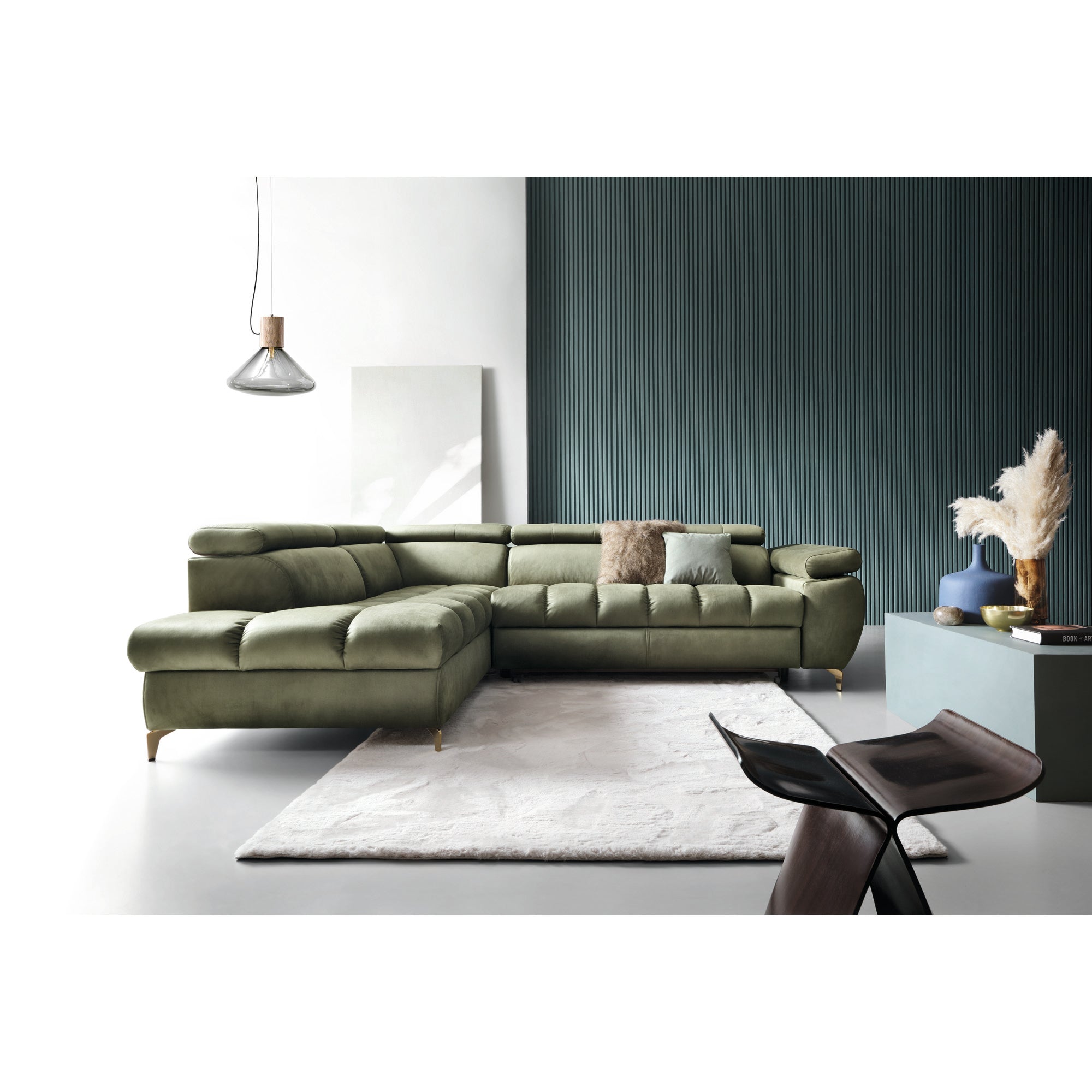 Ecksofa Lugano II, 272x202cm, Material: Auswahl möglich