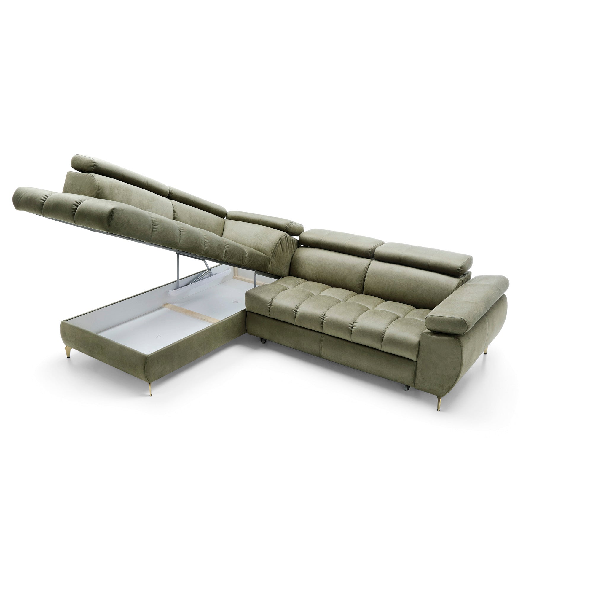 Ecksofa Lugano II, 272x202cm, Material: Auswahl möglich