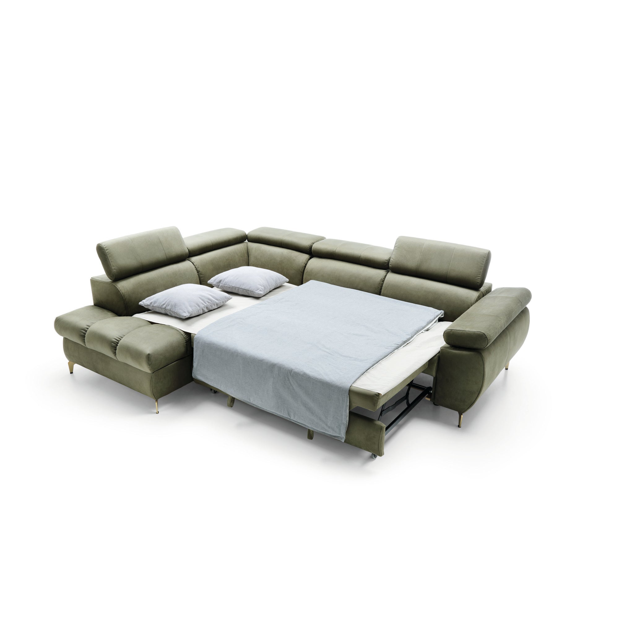 Ecksofa Lugano II, 272x202cm, Material: Auswahl möglich