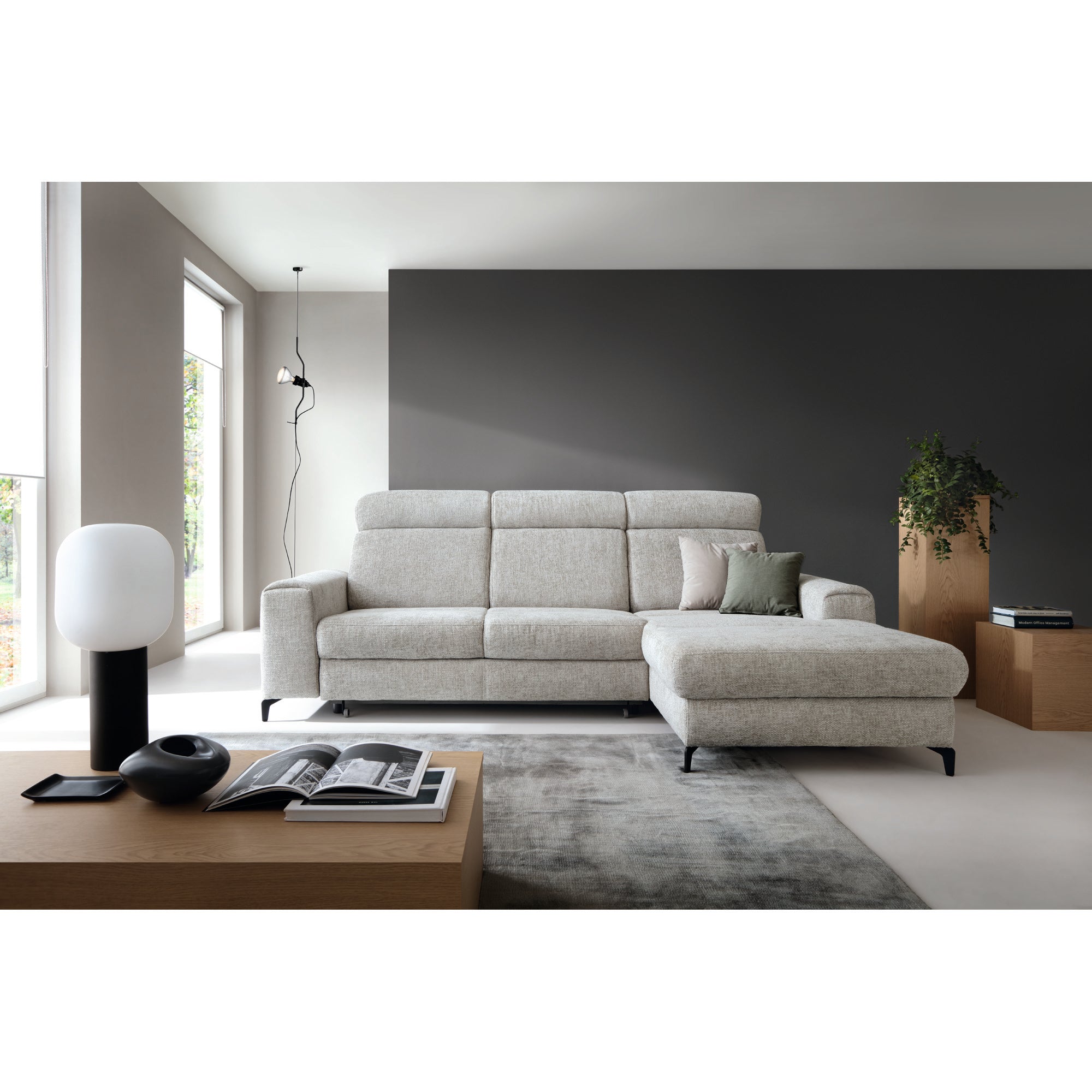 Ecksofa Notte, 268x174cm, Material: Auswahl möglich