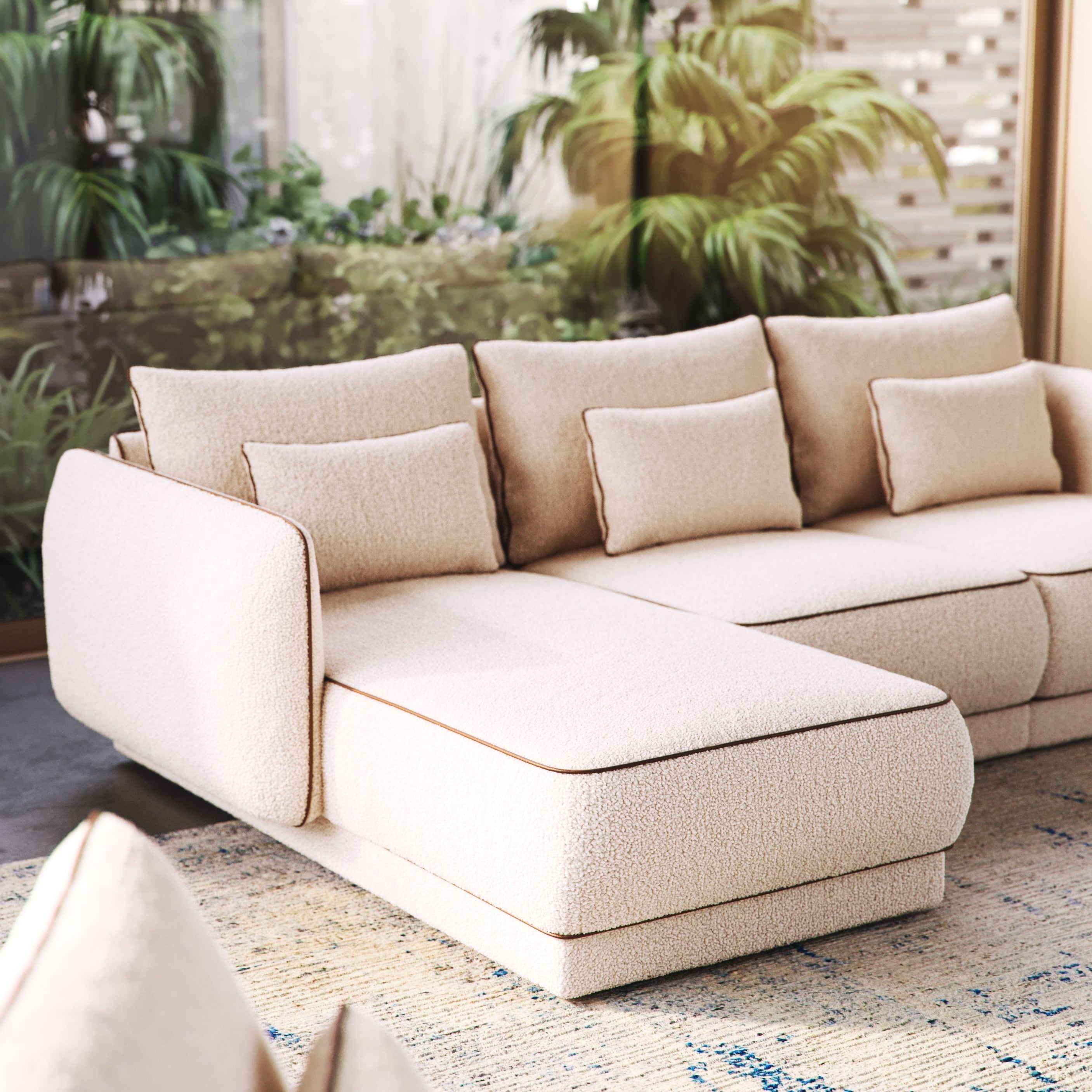 Sitzgarnitur Yves 273x159 cm, Material: Auswahlmöglichkeit