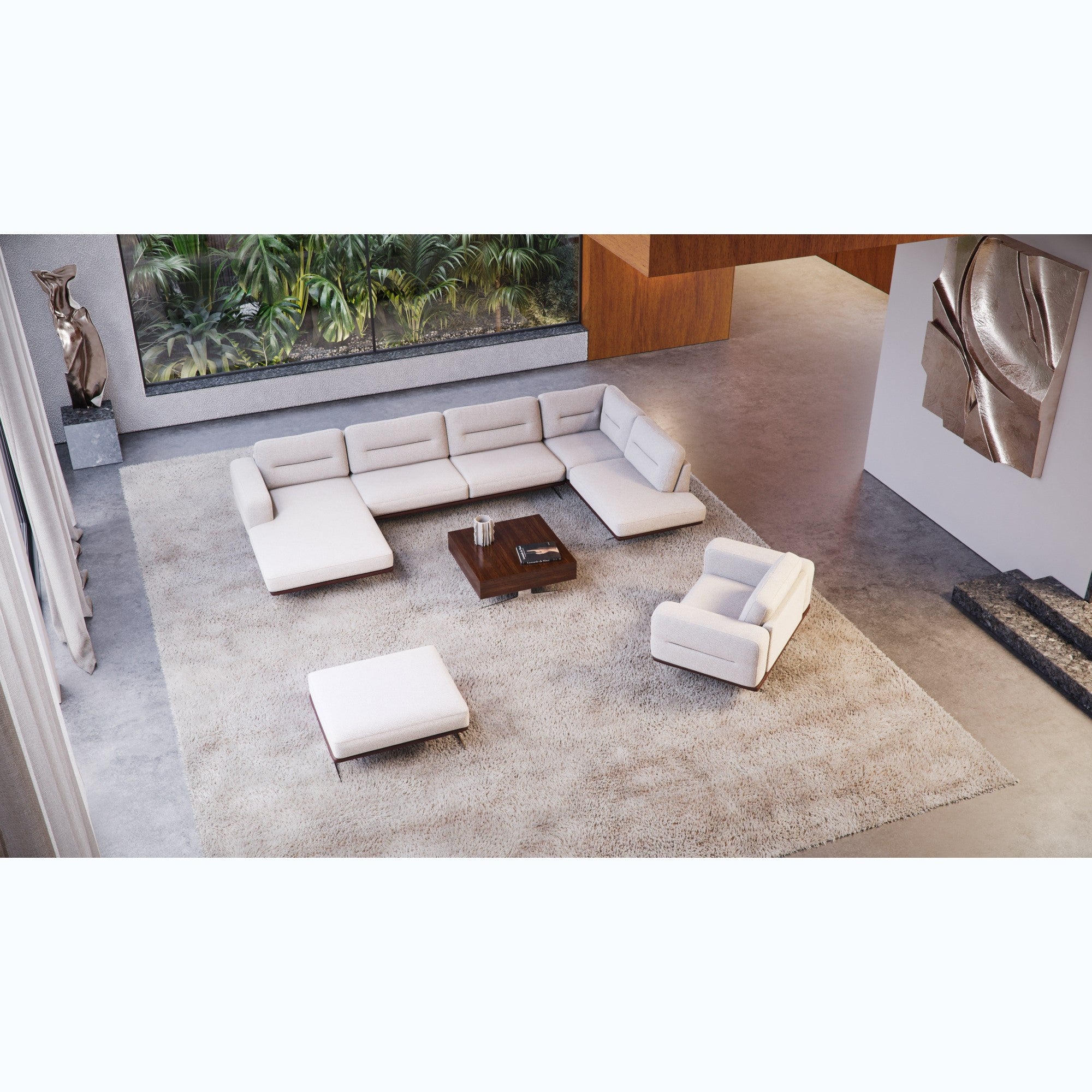 Hocker Bologna 100x90 cm, Material: Auswahlmöglichkeit