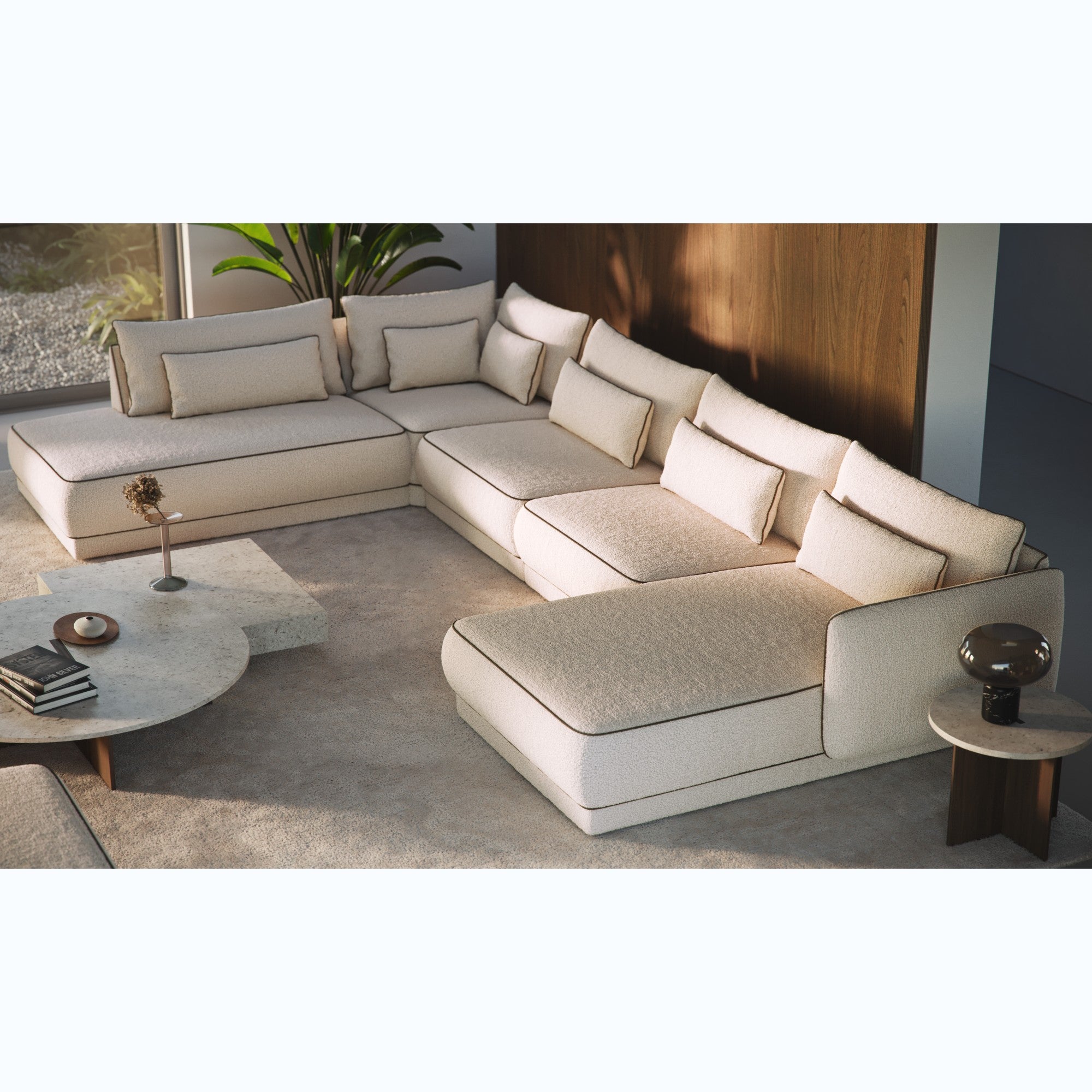 Sitzgarnitur Yves 431x253 cm, Material: Auswahlmöglichkeit
