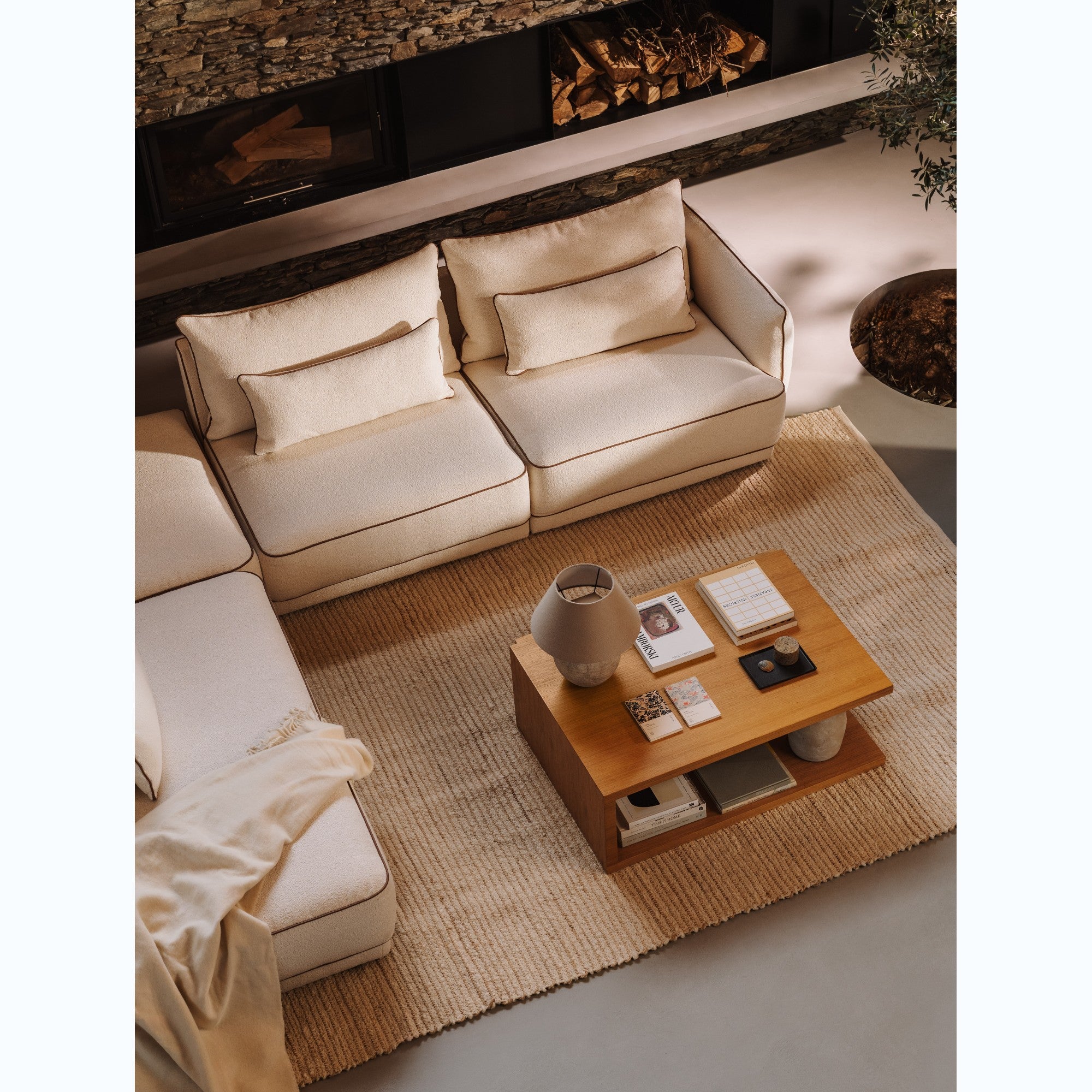 Modulares Sofa Yves 323x253 cm, Material: Auswahlmöglichkeit