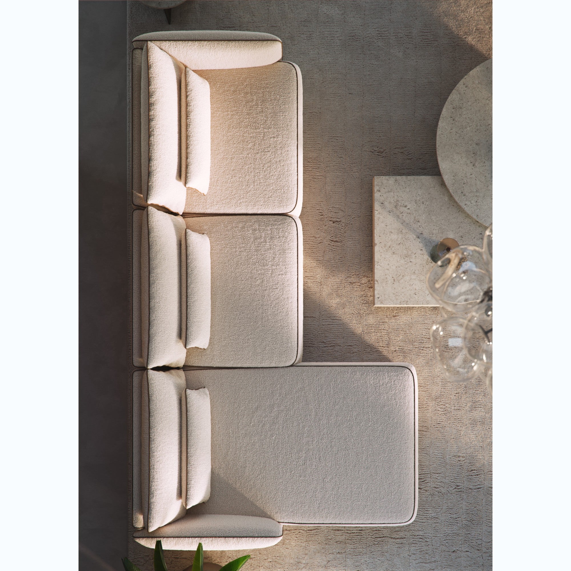 Sitzgarnitur Yves 348x177 cm, Material: Auswahlmöglichkeit