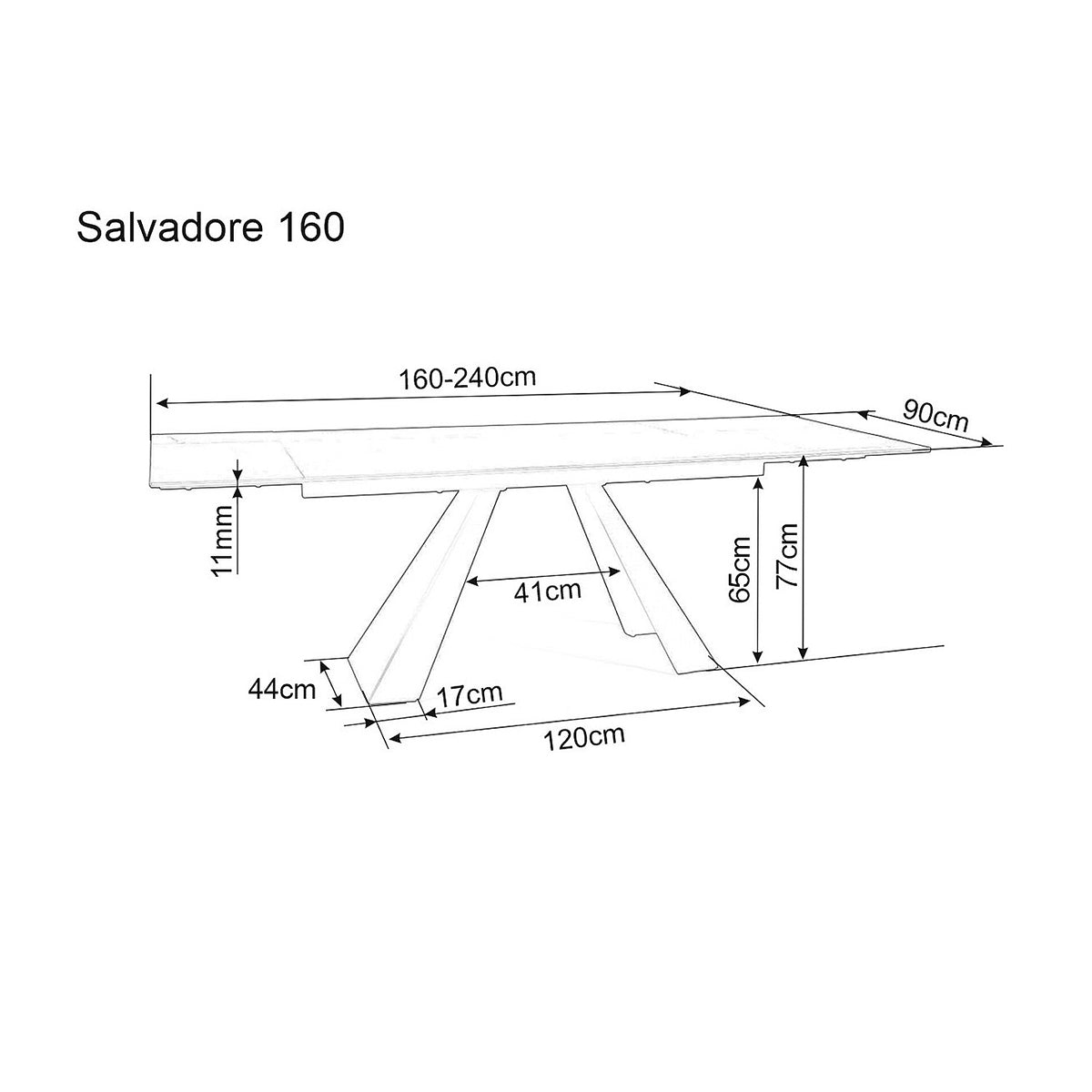 Salvadore Esstisch, Material: Gehärtetes Glas