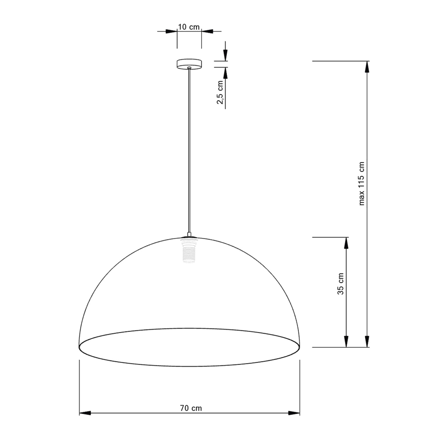 Hängeleuchte Sphere gold