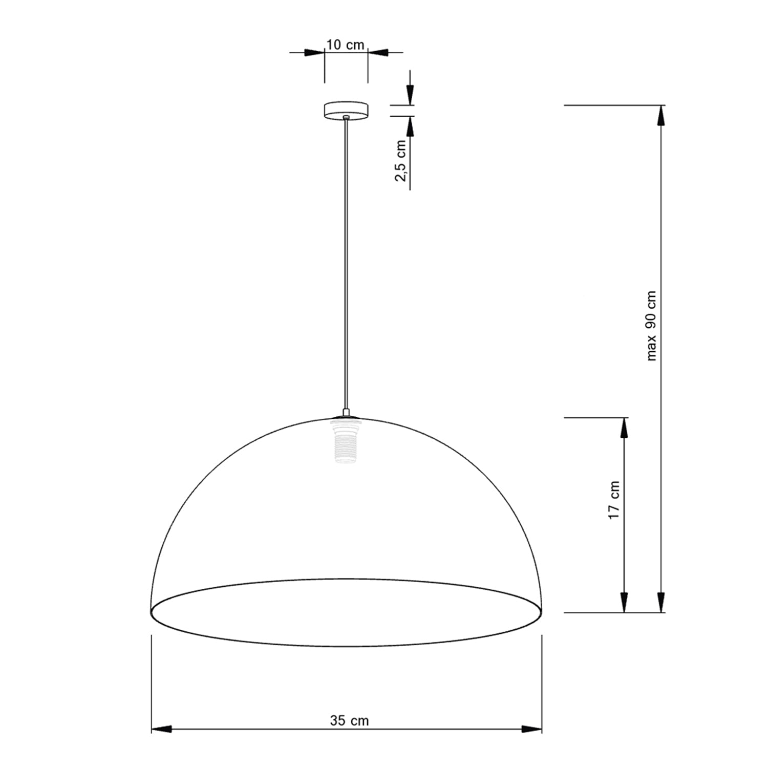 Hängeleuchte Sphere weiß