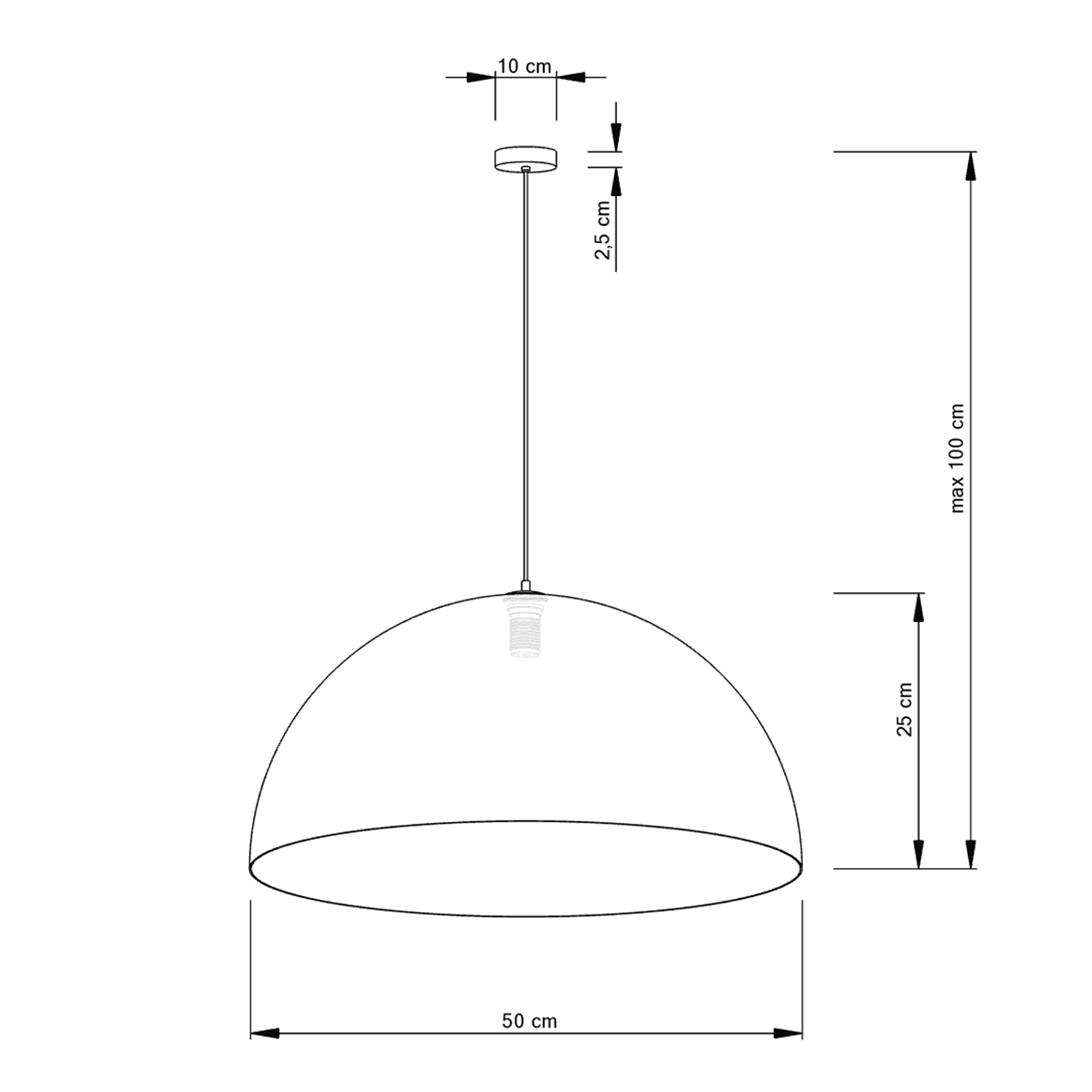 Hängeleuchte Sphere weiß