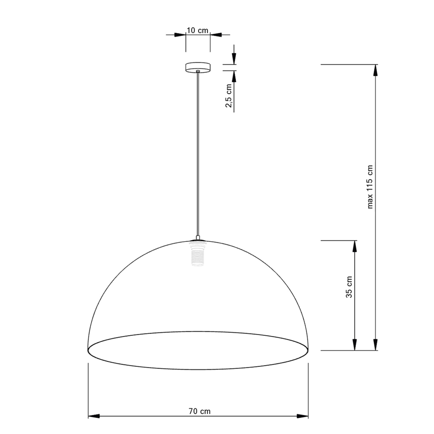 Hängeleuchte Sphere weiß