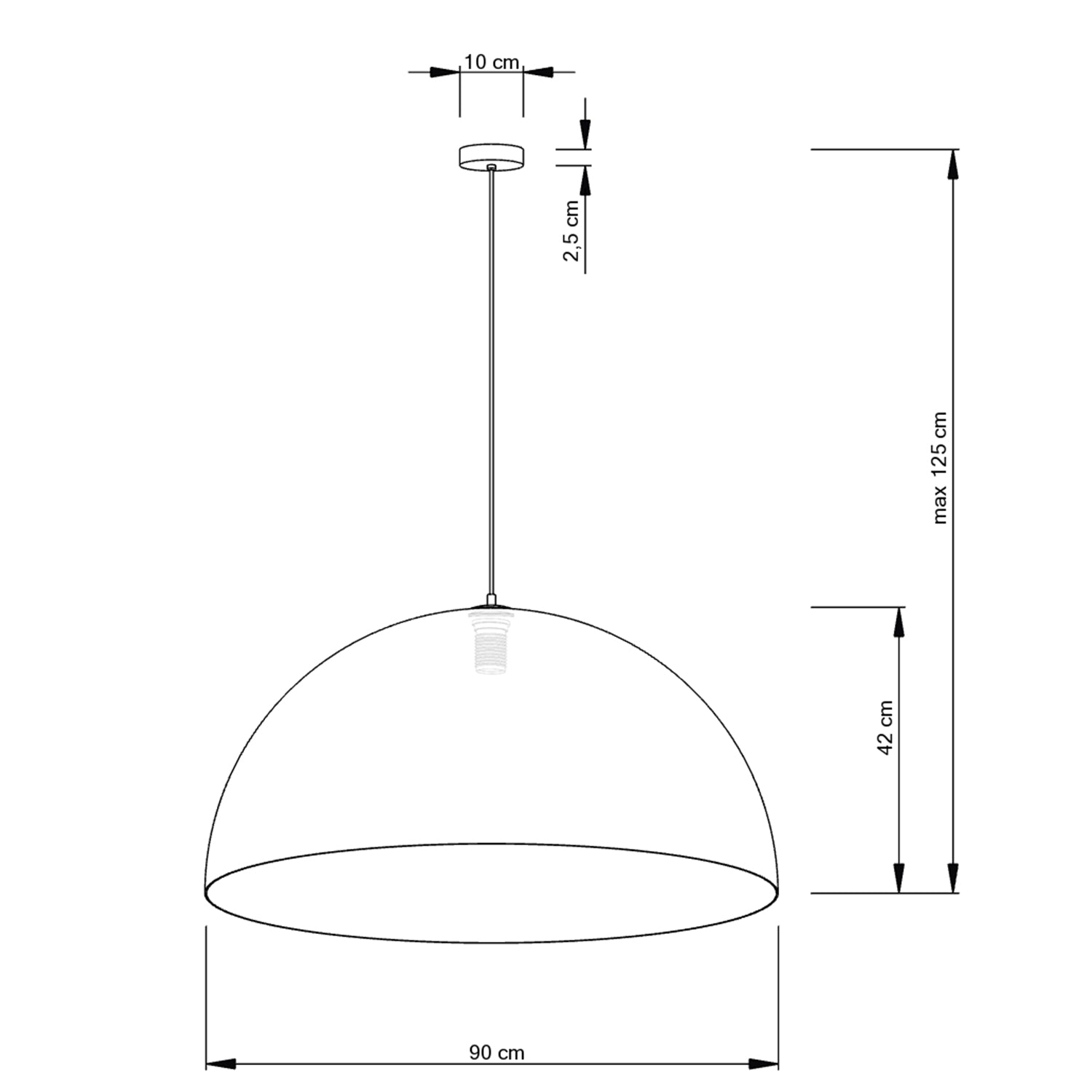 Hängeleuchte Sphere weiß