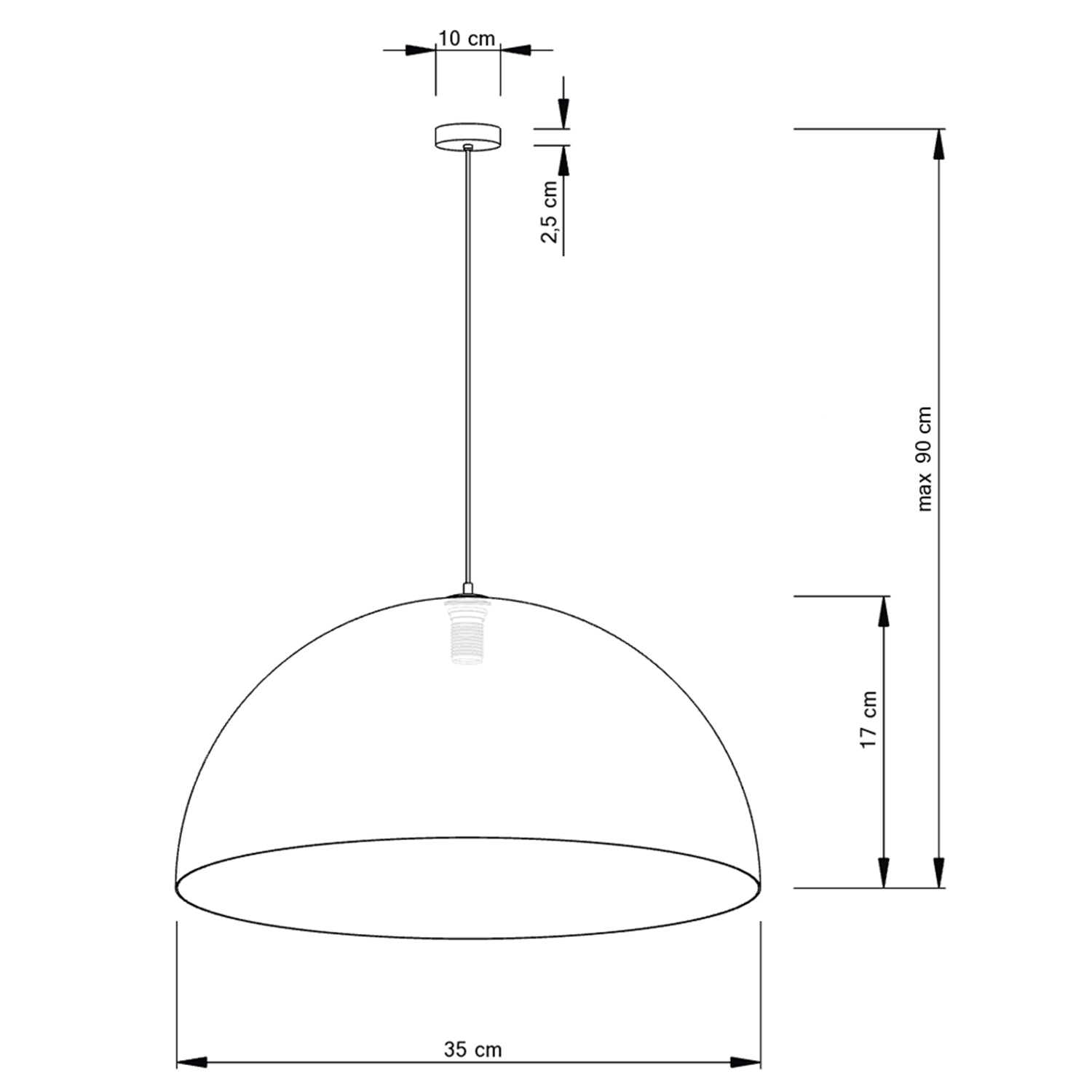 Hängeleuchte Sphere gold
