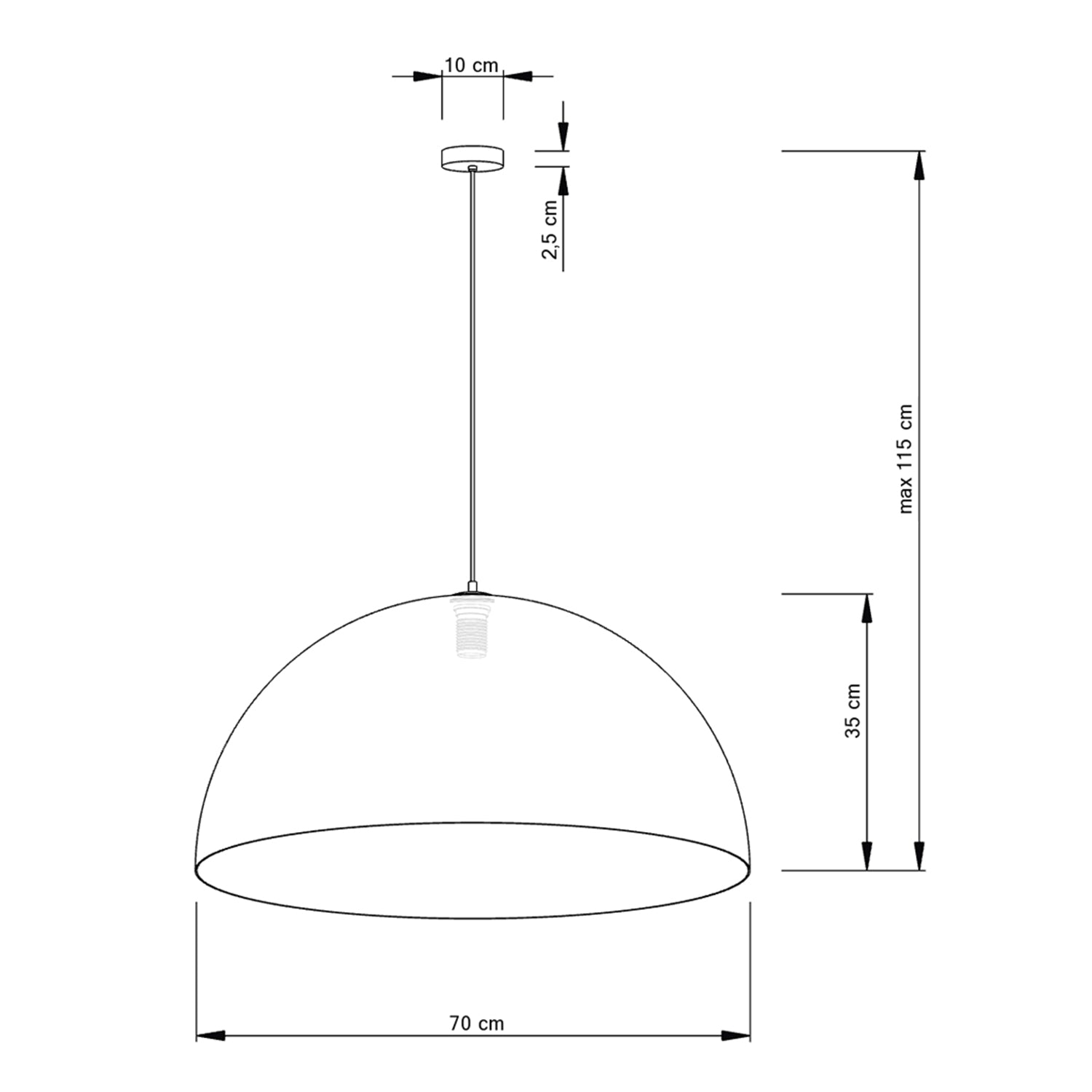 Hängeleuchte Sphere gold