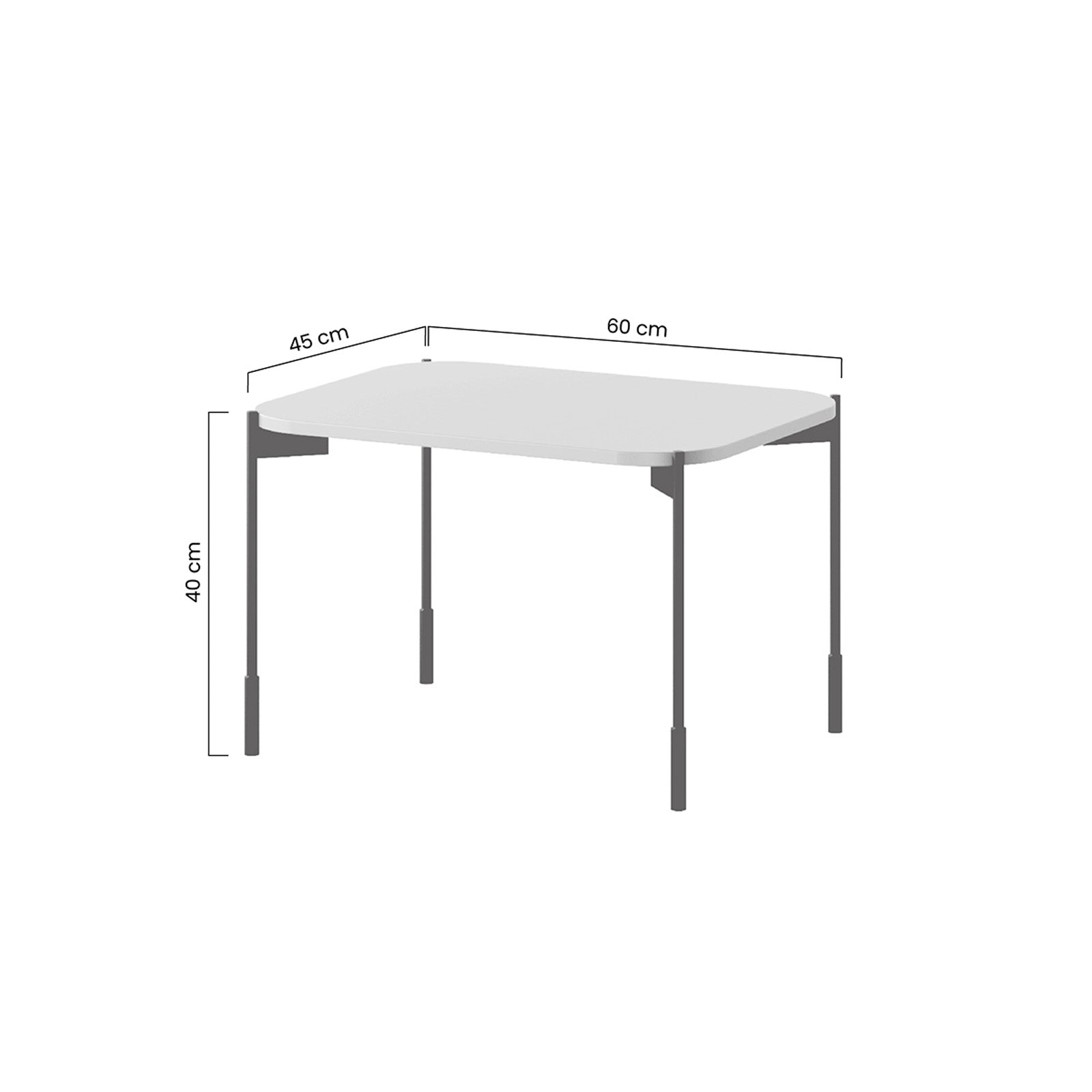 Sonatia Couchtisch 60cm, Material: MDF