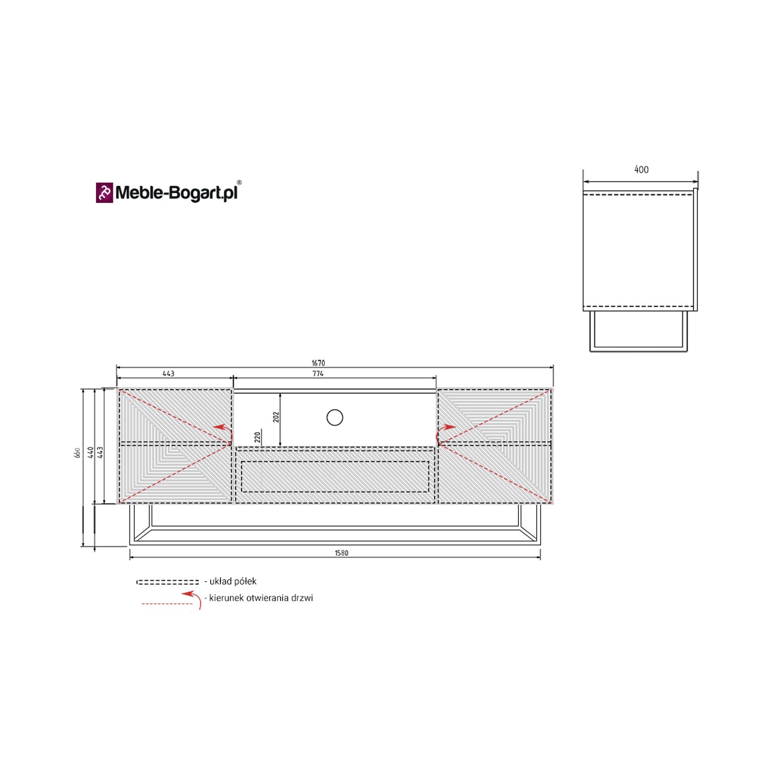 Kommode Asha 167cm, Material: Eiche