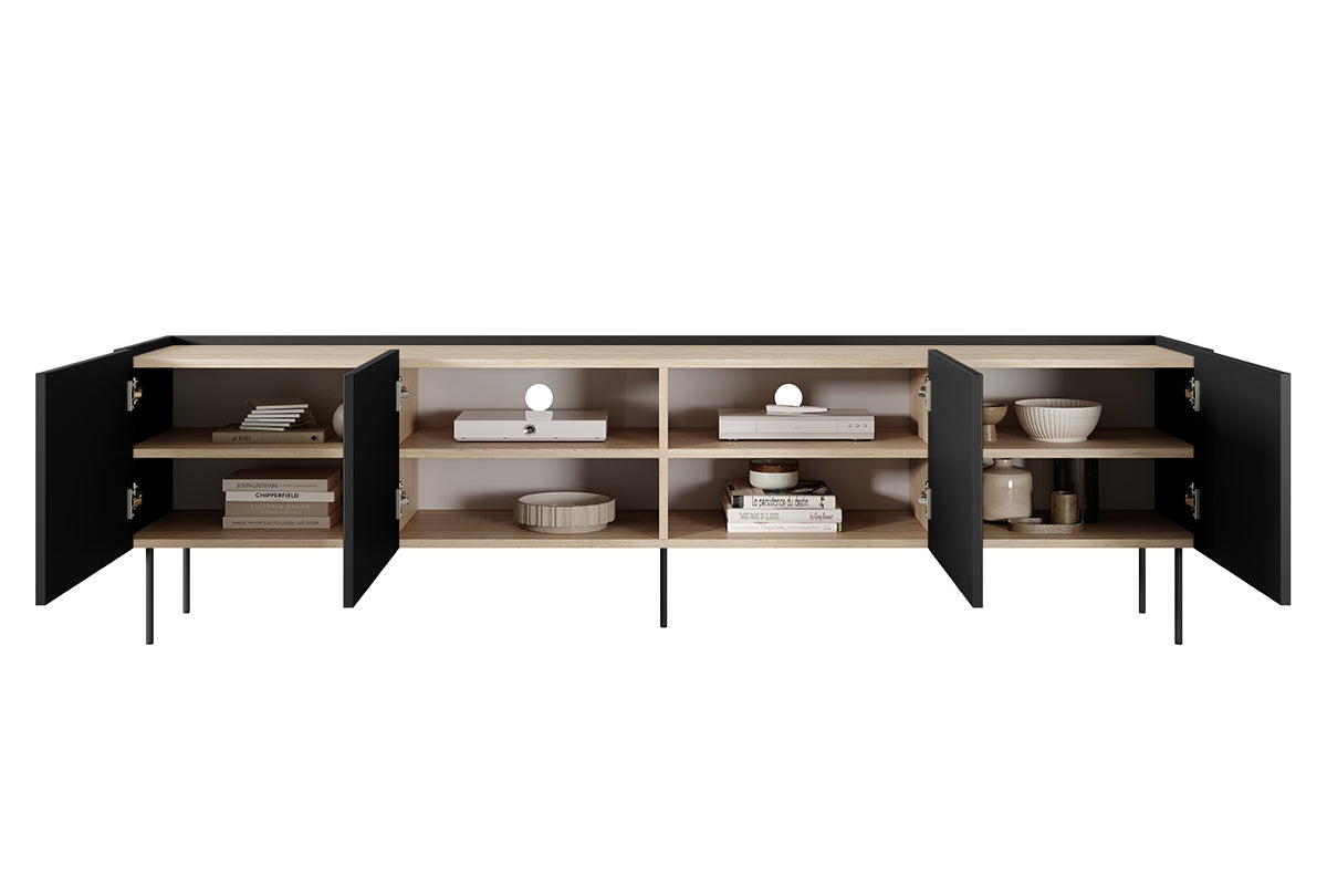 TV Kommode Desin 220cm, 4 Türen, Material: MDF