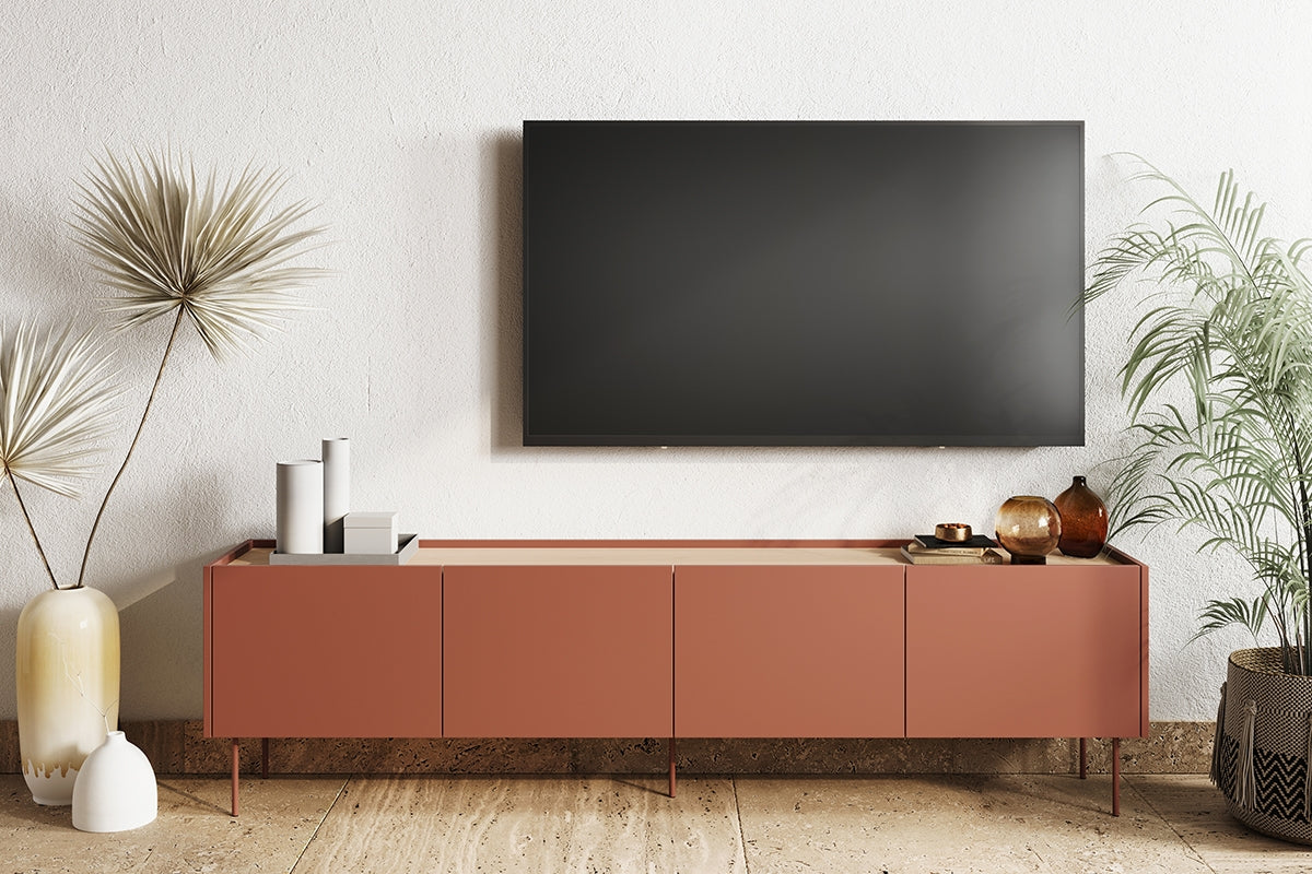 TV Kommode Desin 220cm, 4 Türen, Material: MDF