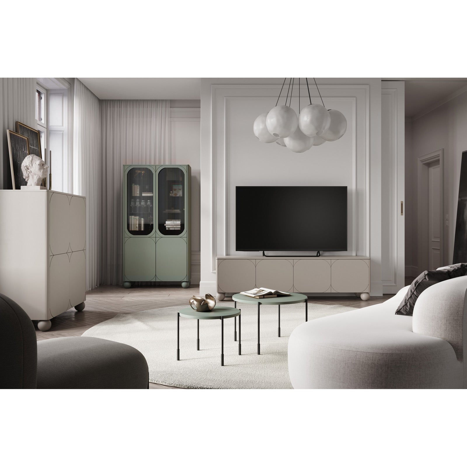 Sonatia Kommode 200cm, 4 Türen, Material: MDF